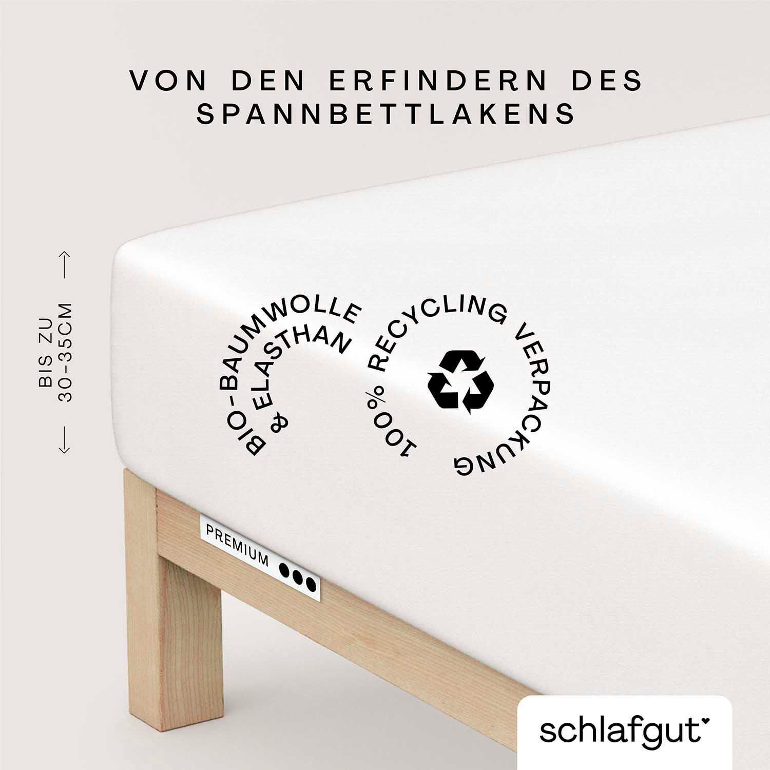 Schlafgut Spannbettlaken »Premium«, nachhaltige Zero Waste Verpackung