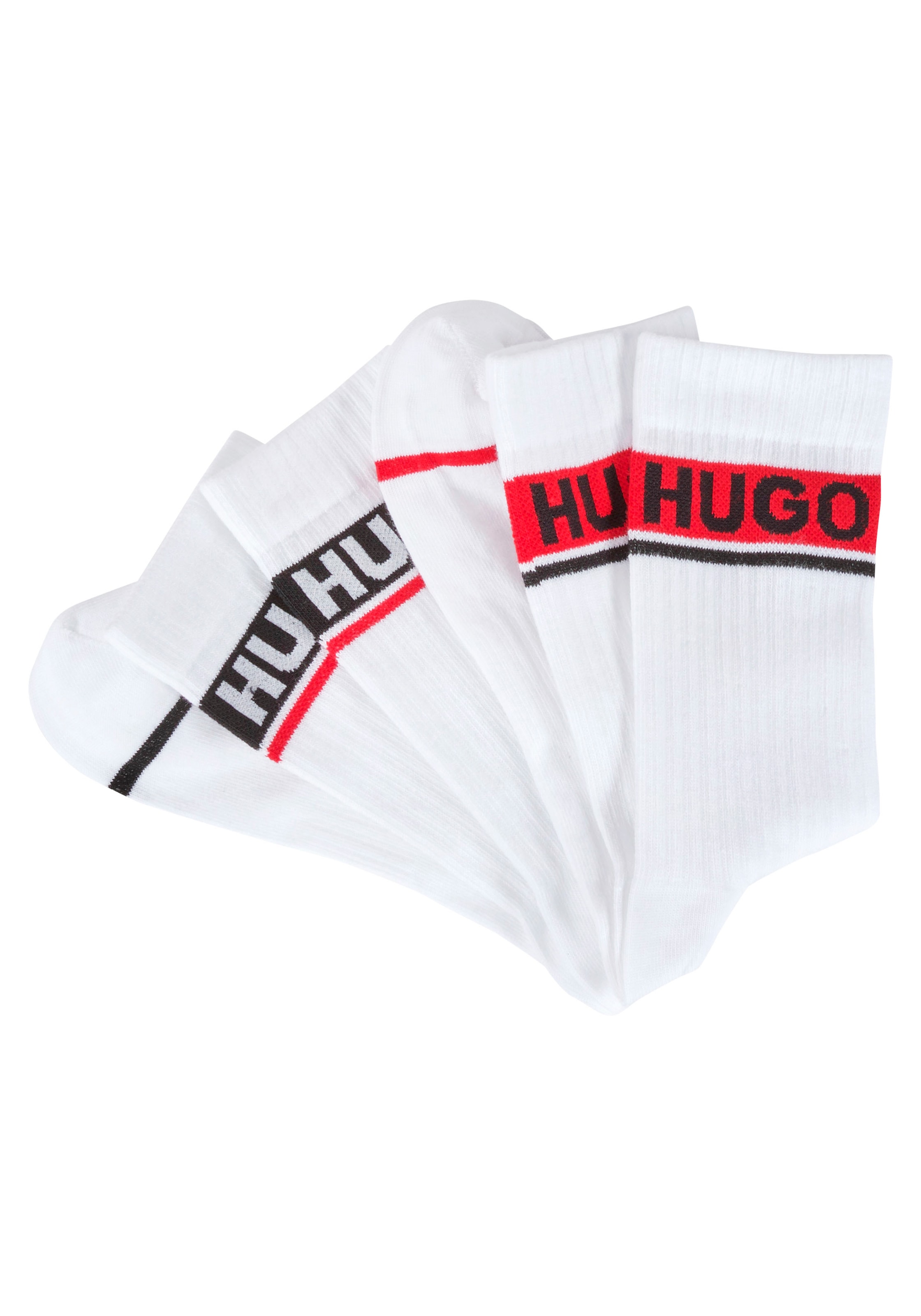 HUGO Underwear Socken, (Packung, 2er Pack), mit kontrasfarbenem Logodetail