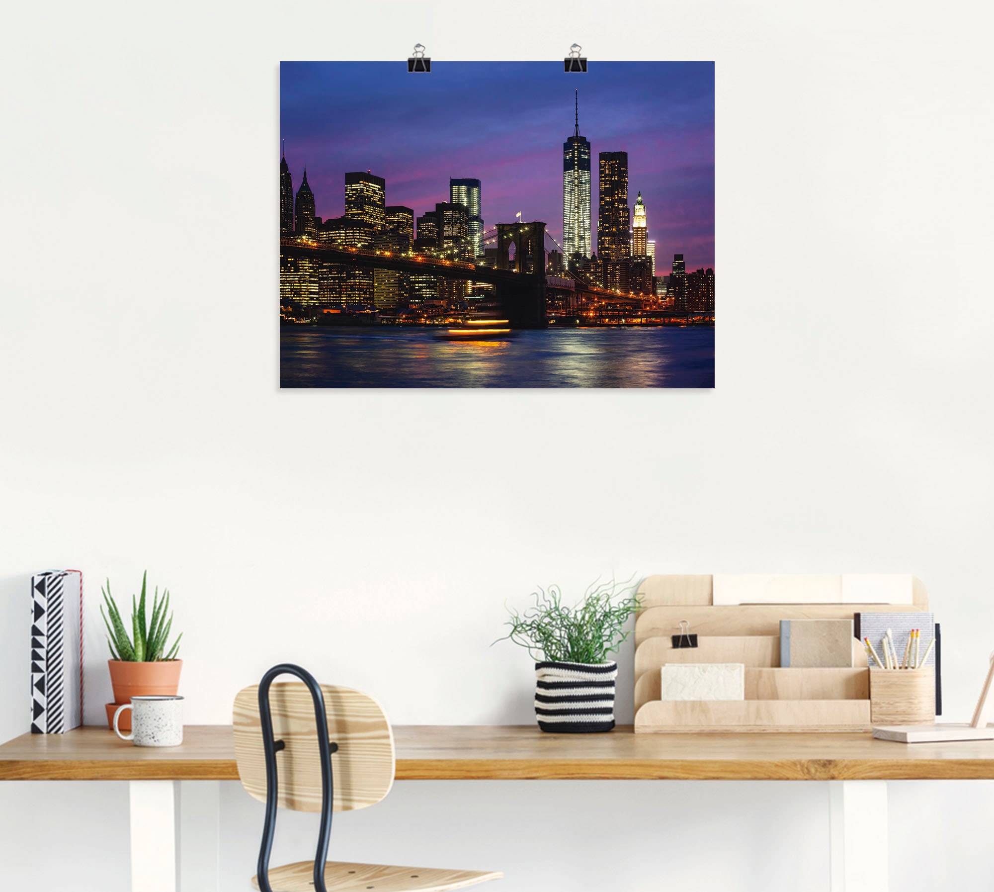 Artland Wandbild »Brooklyn Bridge«, Amerika, (1 St.), als Poster, Wandaufkleber in verschied. Größen