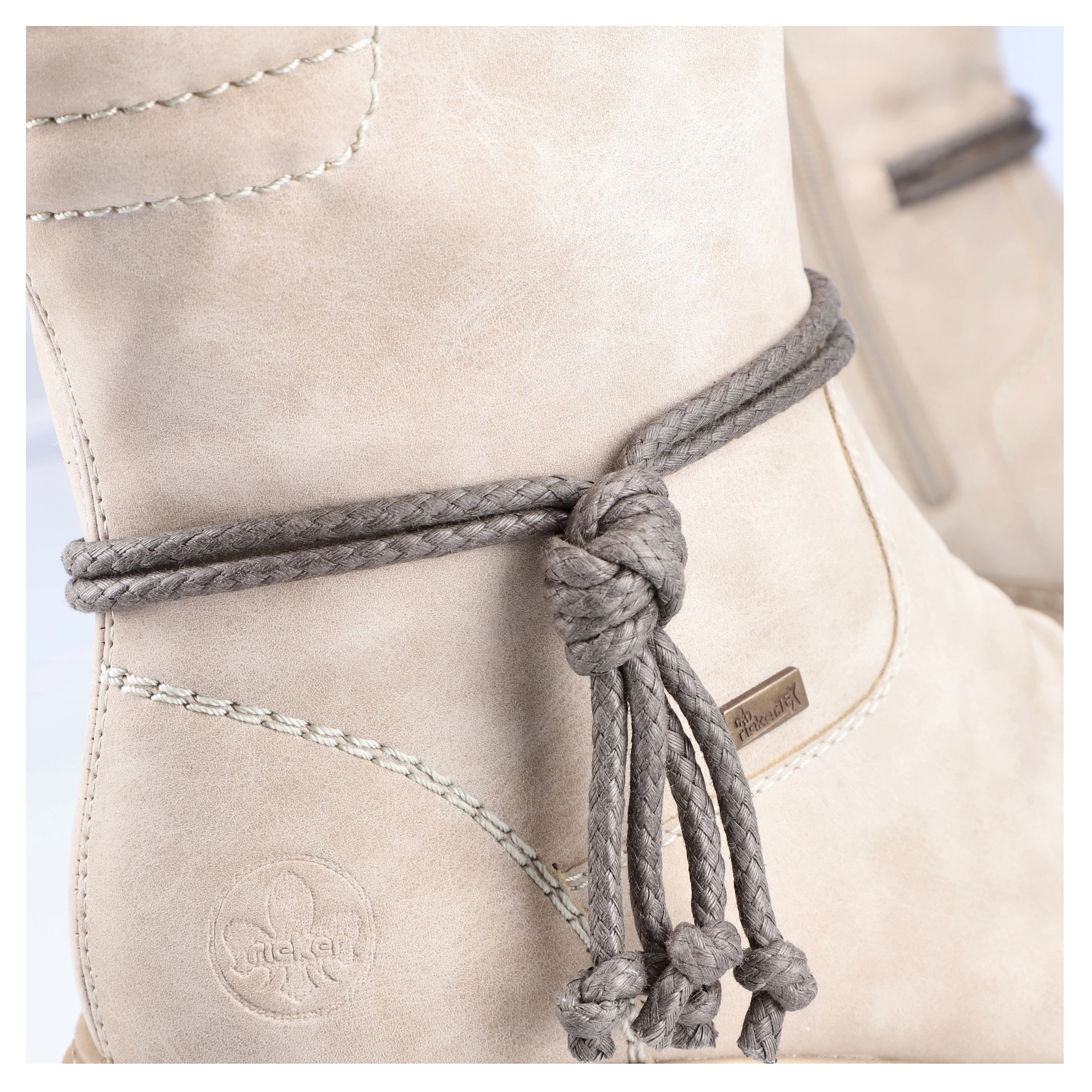 Rieker Winterstiefel, Winterboots, Blockabsatz, TEX-Membran, mit gestricktem Schaftrand