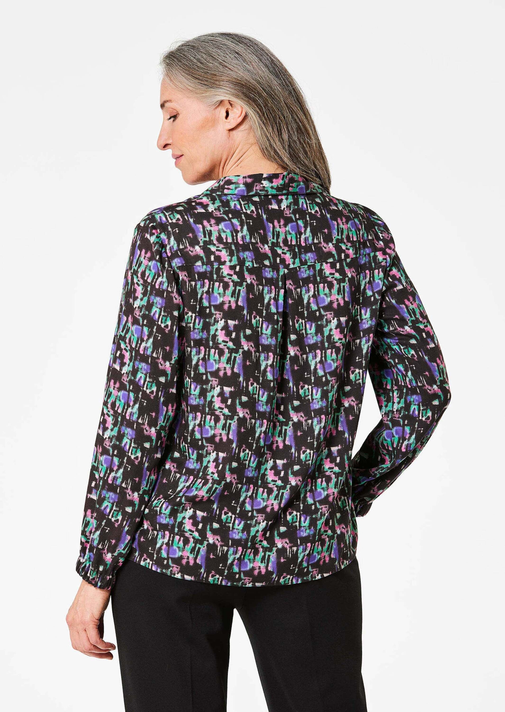 GOLDNER Hemdbluse »Kurzgröße Druckbluse«