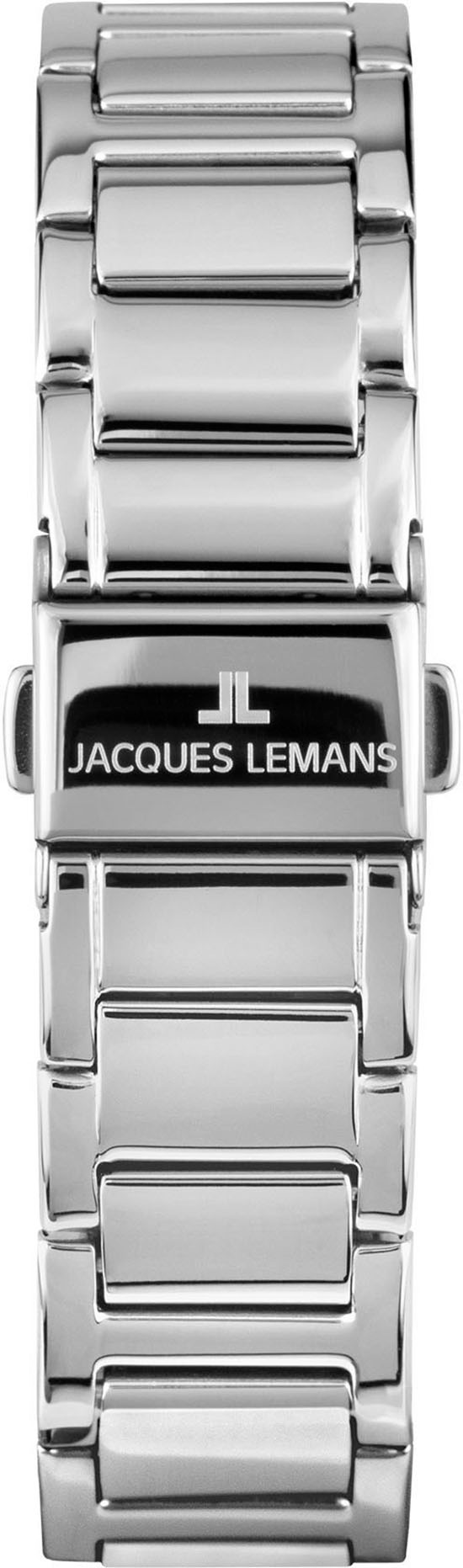 Jacques Lemans Quarzuhr »Venice« Armbanduhr, Damenuhr, Edelstahlarmband, Perlmutt-Zifferblatt, Datum