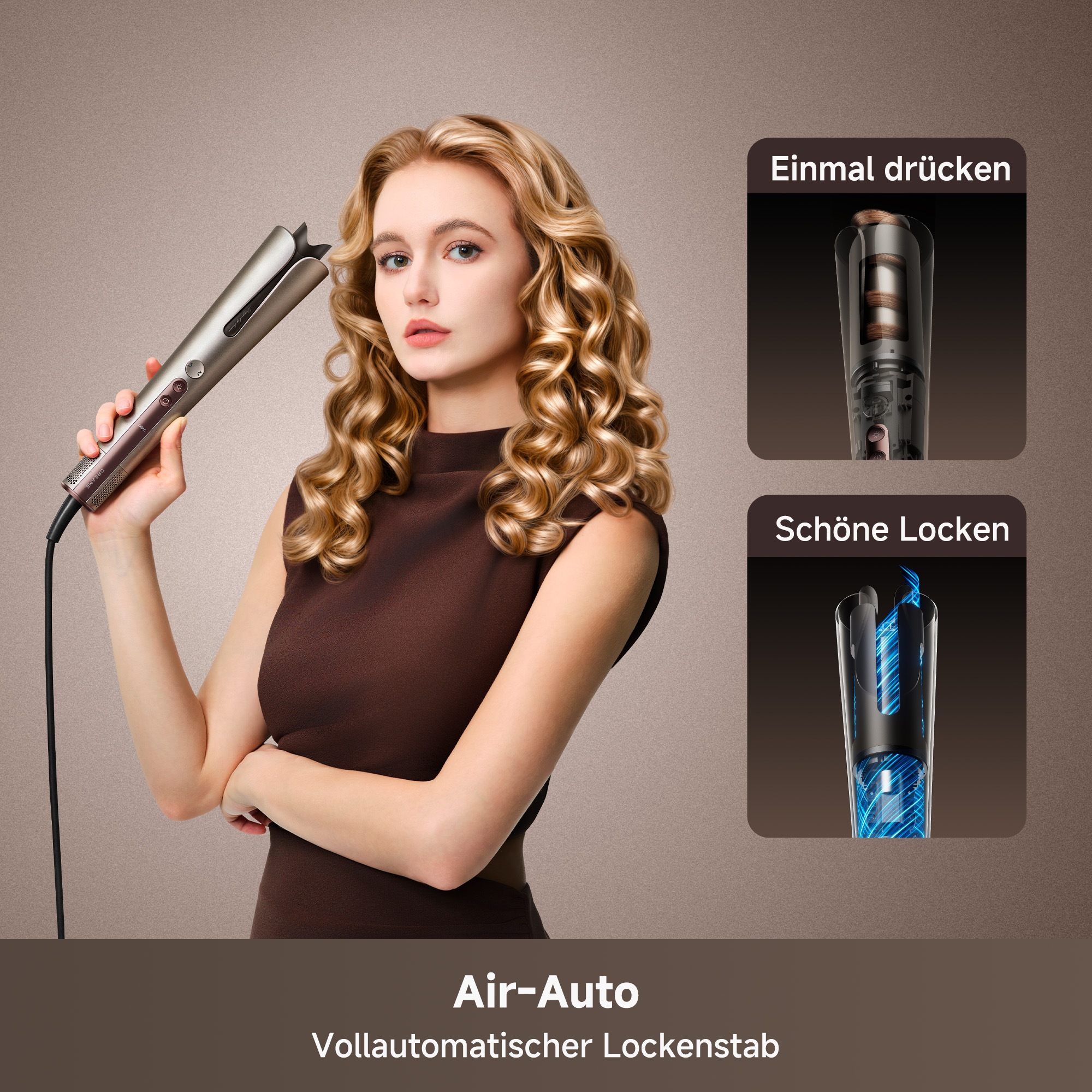 Dreame Lockenstyler »Air-Auto« Automatische Locken mit Ionenpflege und Kaltluft-Fixierung