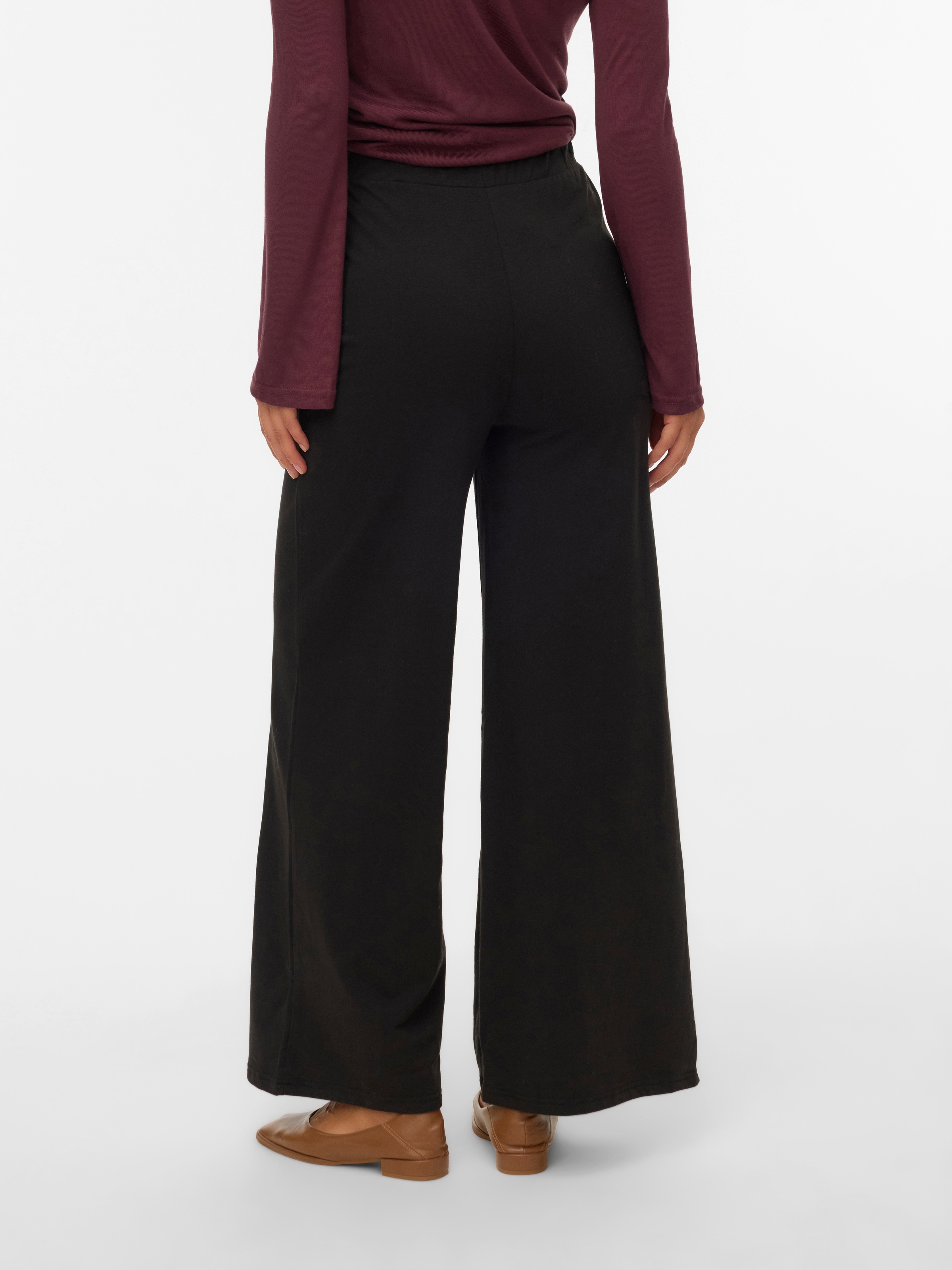 Mamalicious Jerseyhose »MLAMILA WIDE JRS PANTS HW NOOS«  Materialmix, regular fit, high Waist