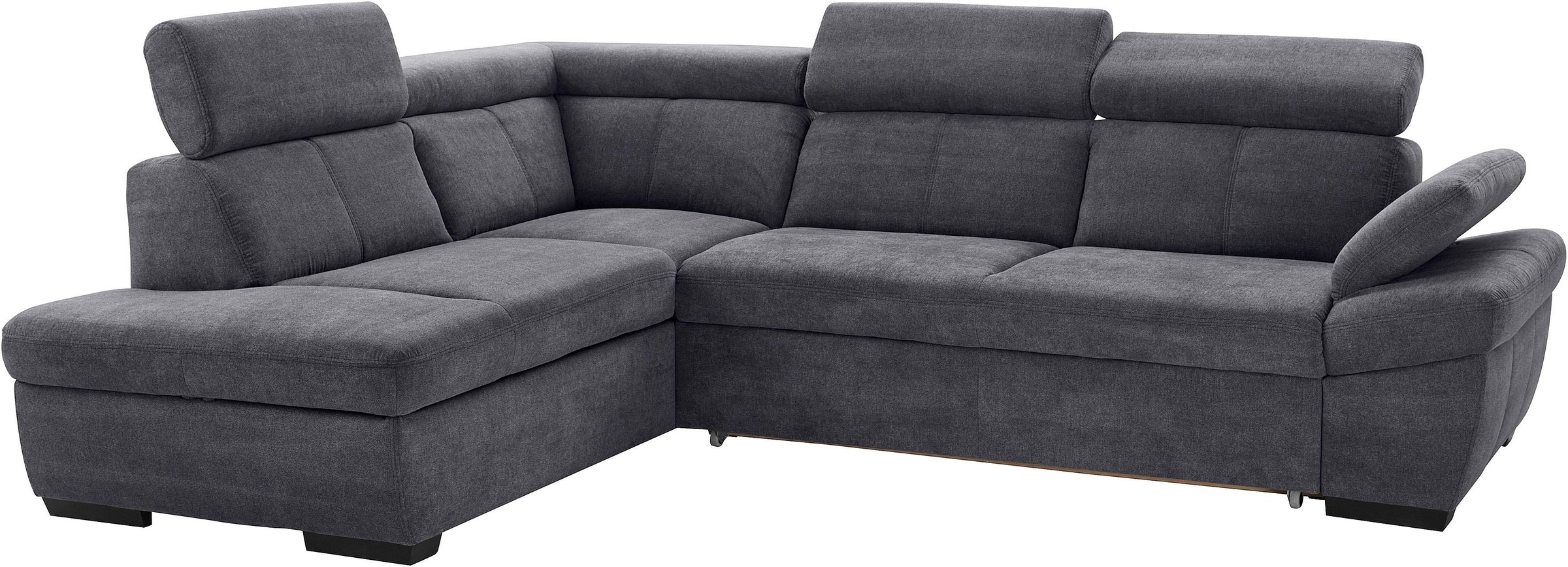 exxpo - sofa fashion Ecksofa »Salerno, klassisch modernes Funktionssofa, hoher Sitzkomfort, L-Form«, inkl. Kopf- und Armteilverstellung, wahlweise mit Bettfunktion