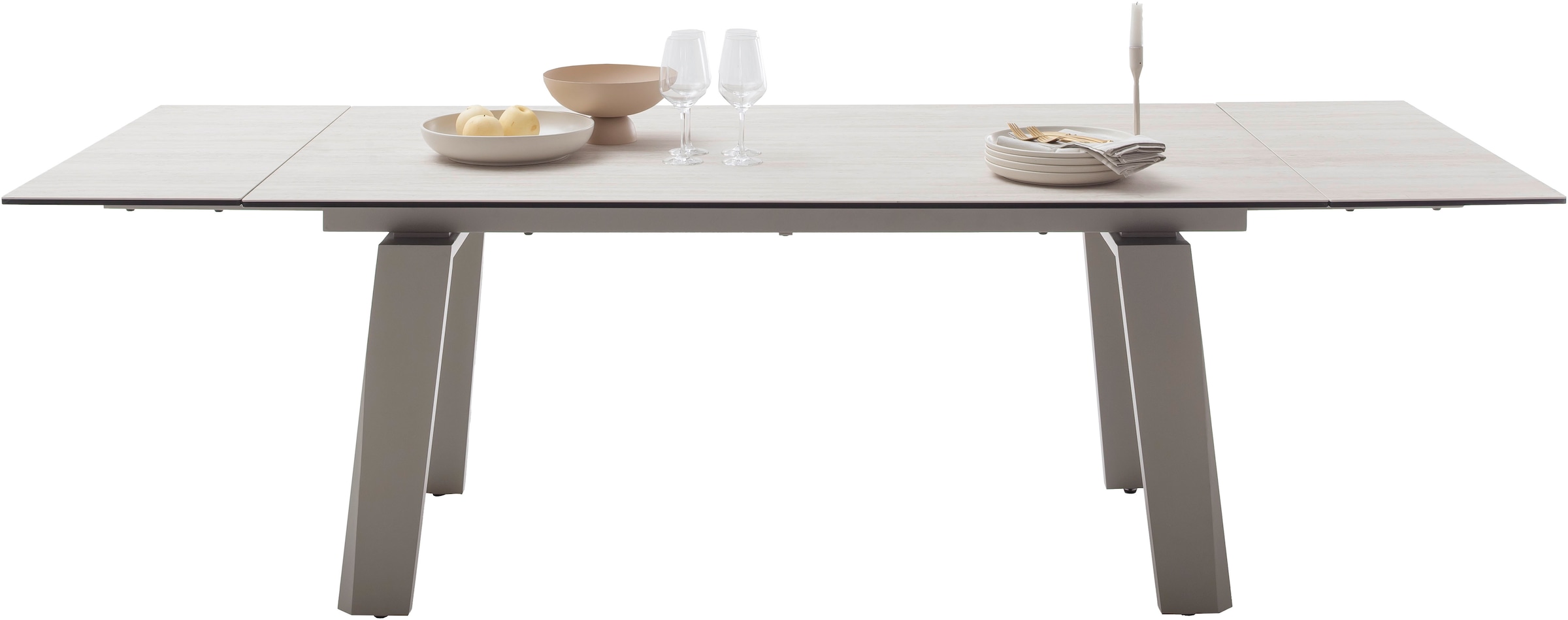 MCA furniture Esstisch »Kalamata« 1 Stk. tlg. Auszugstisch, Stirnauszug, Metallgestell, Keramik, Sicherheitsglas