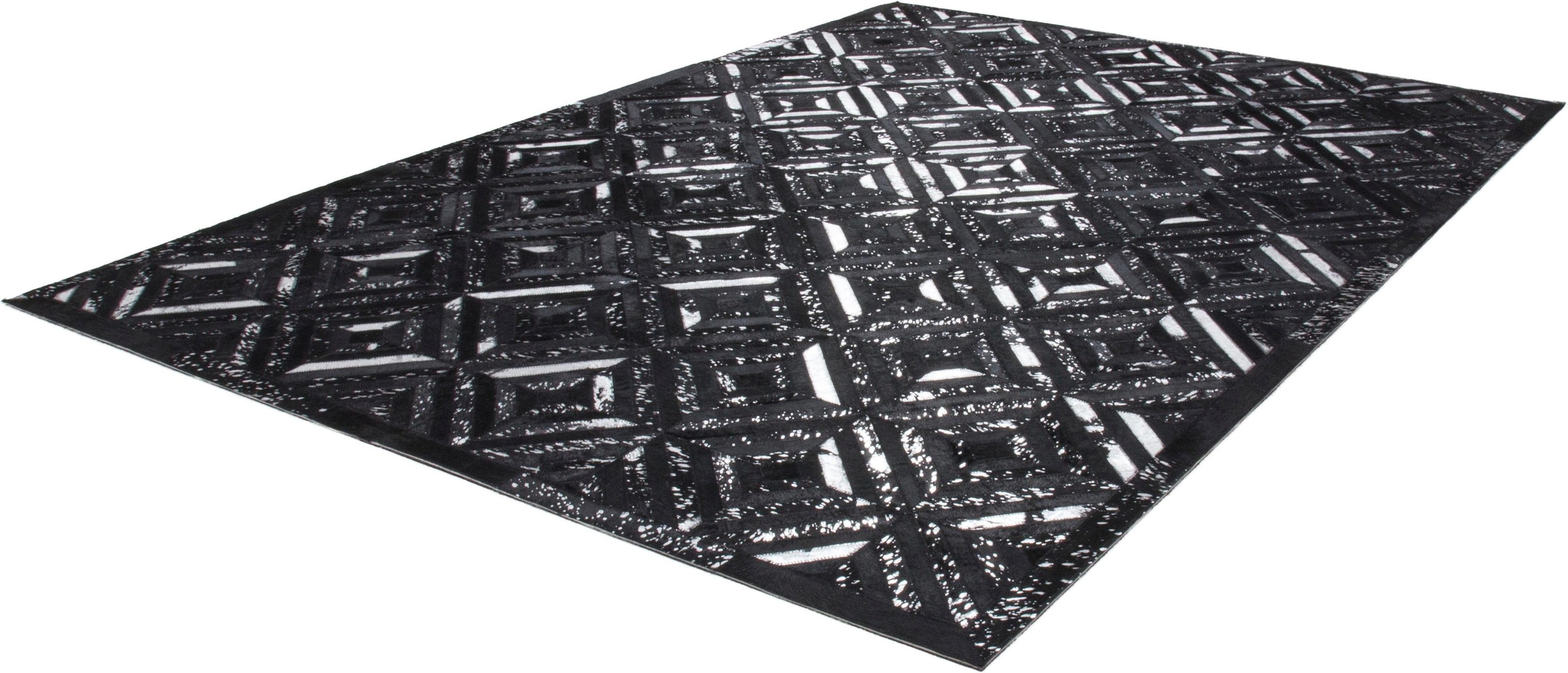 calo-deluxe Fellteppich »Scarllet 410«, rechteckig, 8 mm Höhe, echtes Rinderfell, Wohnzimmer