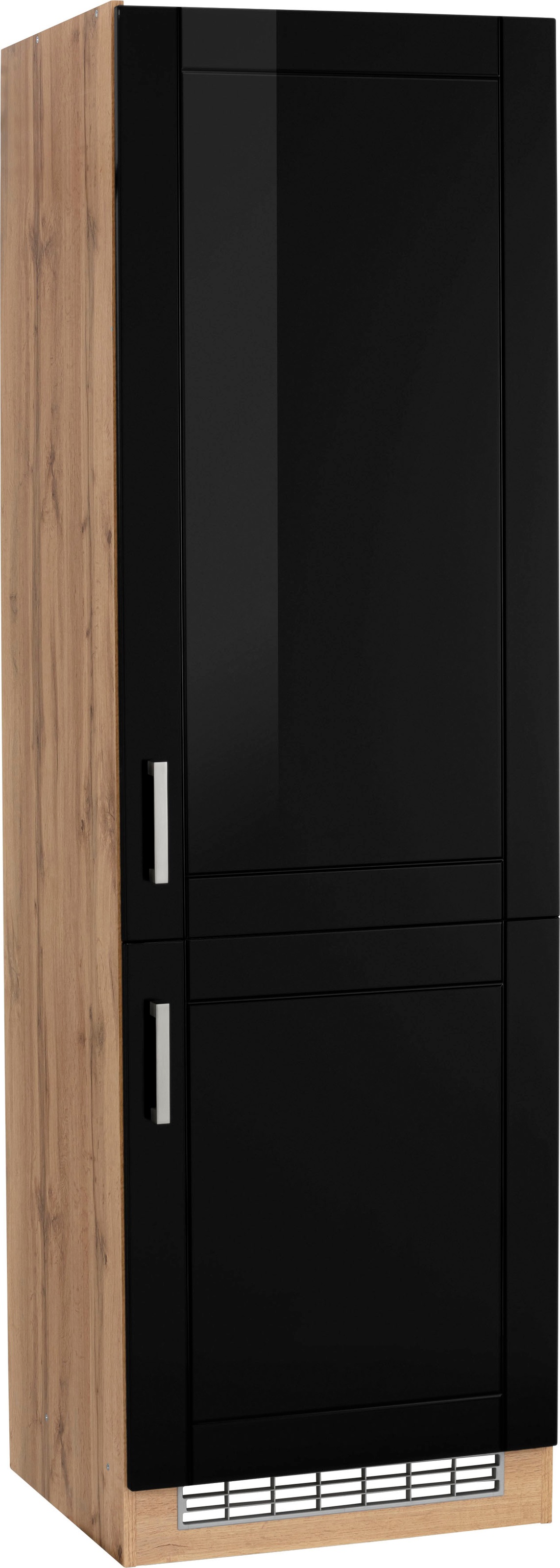 HELD MÖBEL Kühlumbauschrank »Tinnum«, 60 cm breit, 200 cm hoch, Metallgriffe, MDF Fronten, für Einbau-Kühlgefrierkombination mit Nischenmaß 178 cm