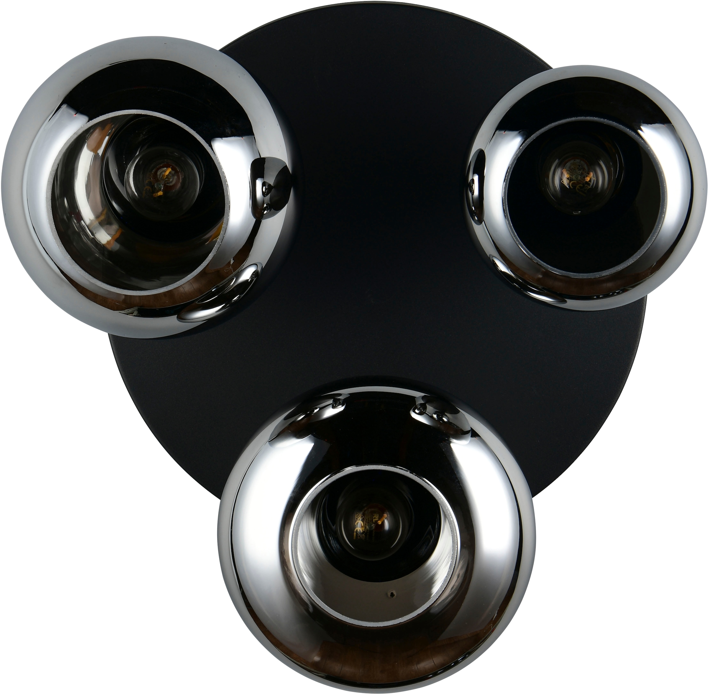 TRIO Leuchten Deckenleuchte »Lumina, Deckenlampe 3-flammig mit Glasschirm, exkl 3x E14 , max 10W« E14 1 Stk. warmweiß - kaltweiß Ø 49 cm Höhe 25 cm, spiegelnde Glas Lampenschirme in 3 modernen Formen