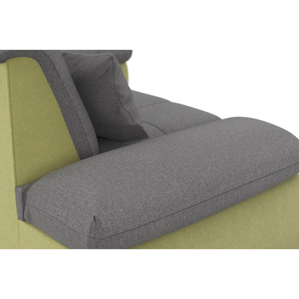 DOMO collection Ecksofa »Moric Schlafsofa B/T/H 300/172/80 cm, viele Bezugsarten, auch in Cord«, XXL-Format, wahlweise auch mit Bettfunktion und Armverstellung