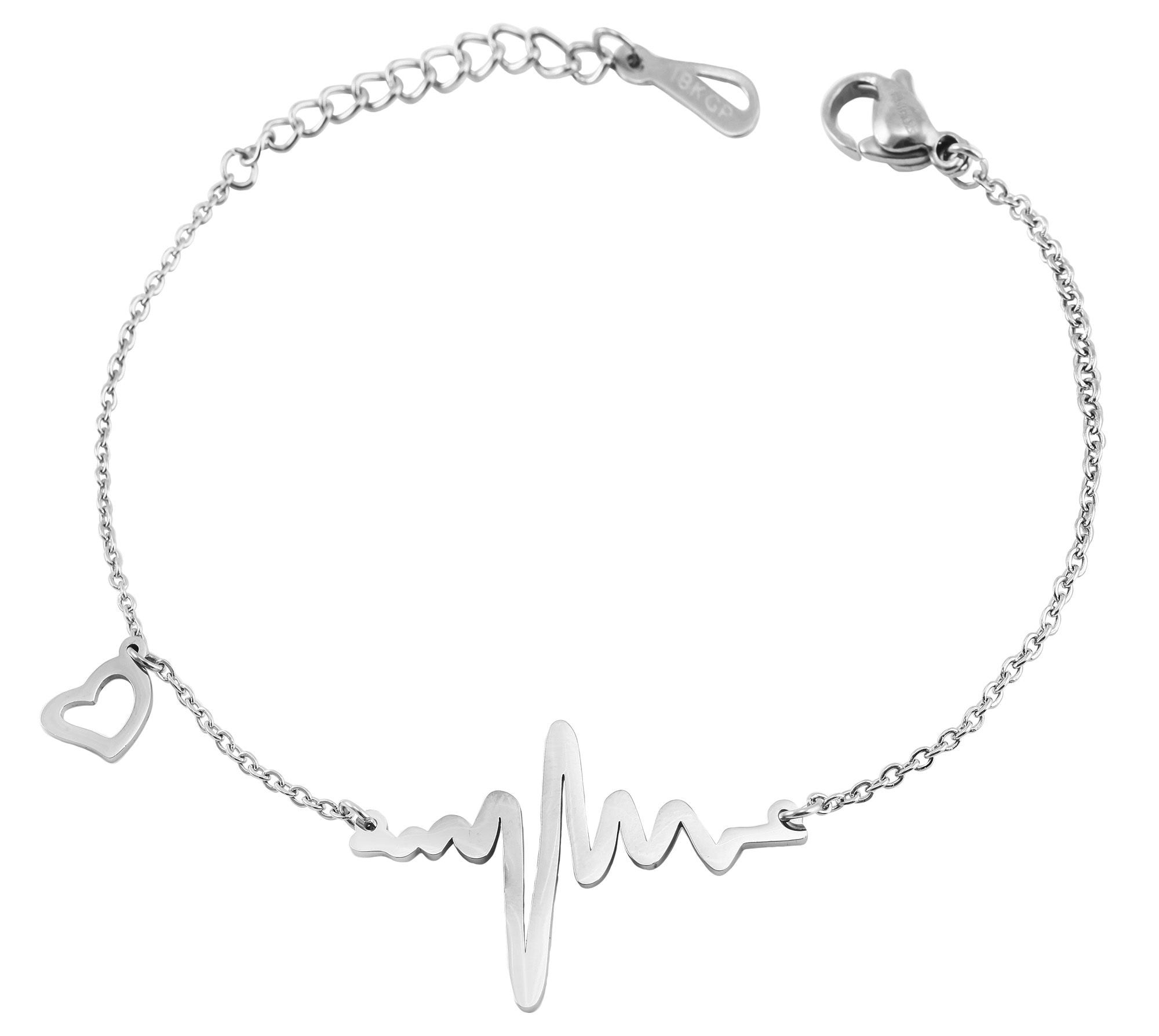 Adelia´s Armband »Damen Armband ¿ Herz aus Edelstahl 17 cm«