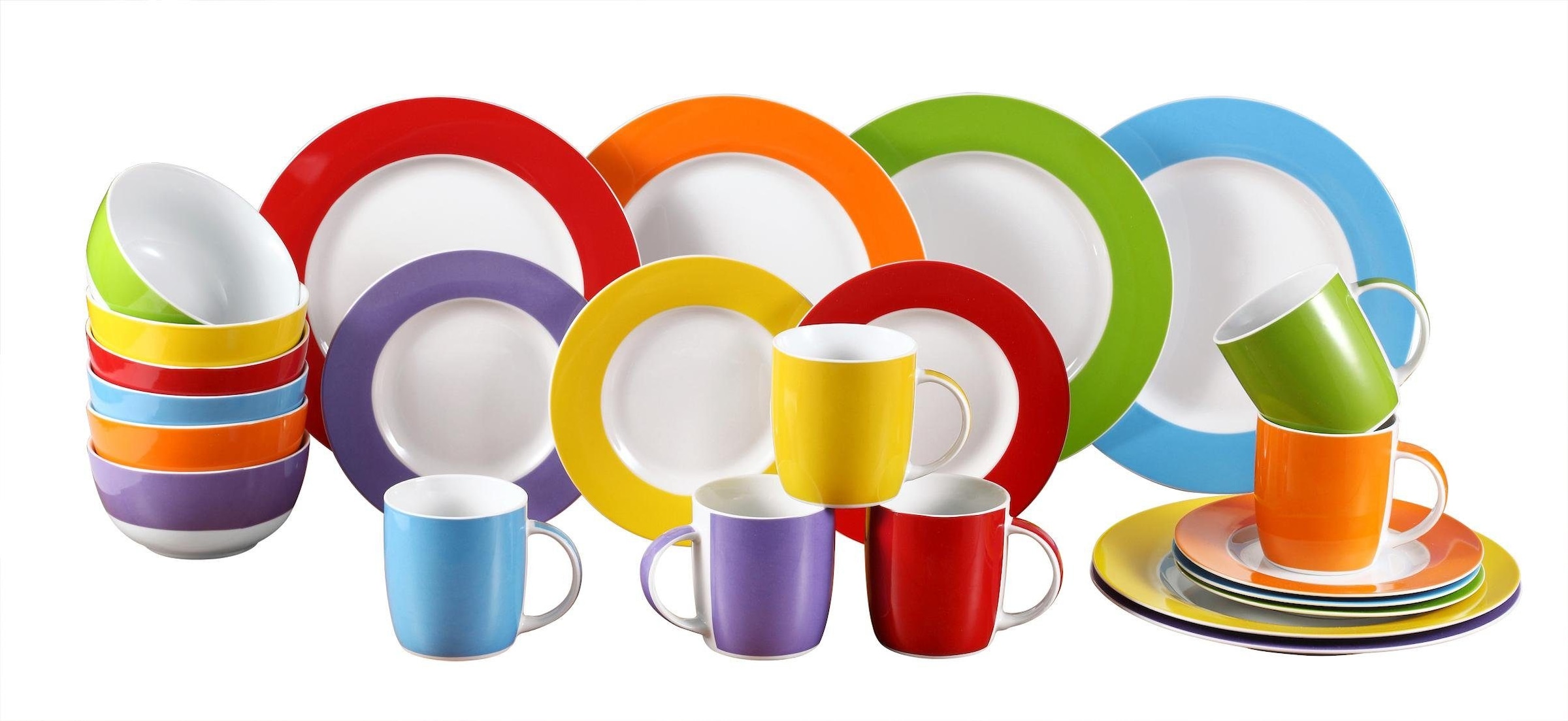 Retsch Arzberg Kombiservice Colour Band 24 Tlg Porzellan Kaufen Im Otto Online Shop