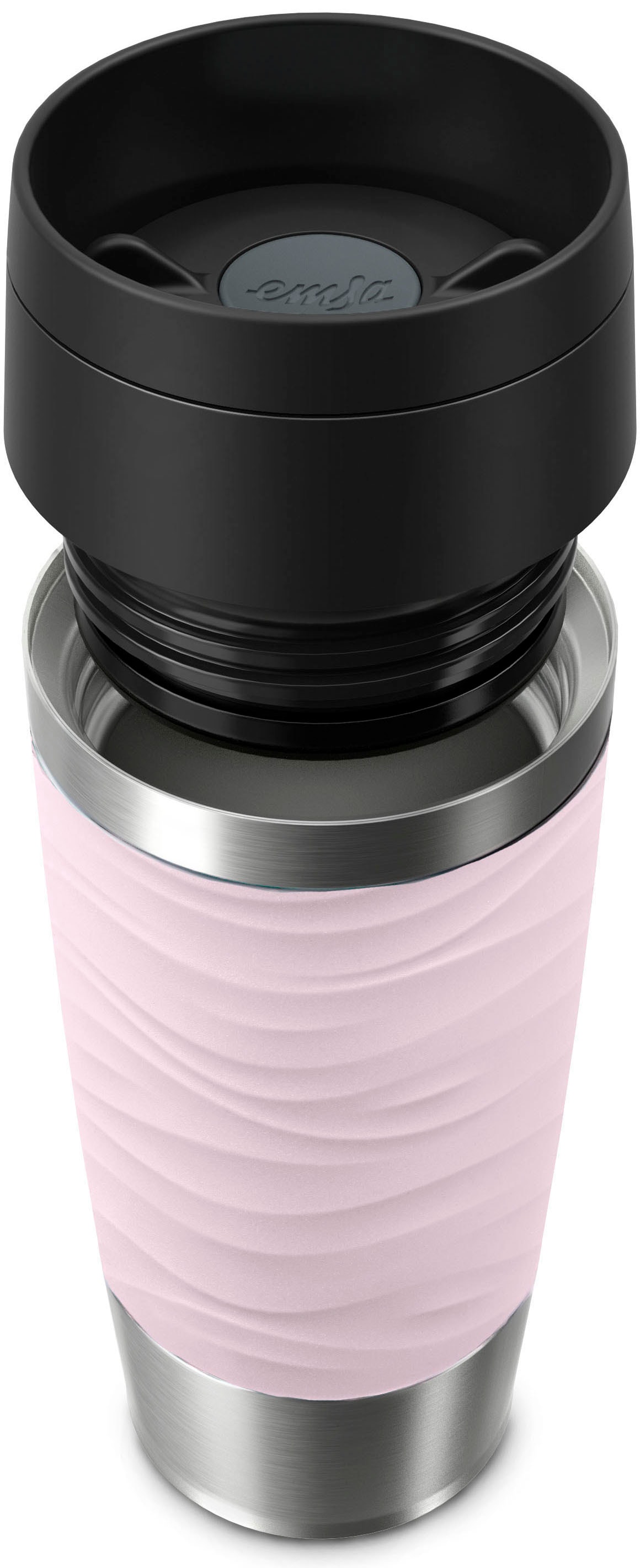 Emsa Thermobecher »Travel Mug Classic Wave«, 100% dicht, spülmaschinenfest, 360°-Trinköffnung