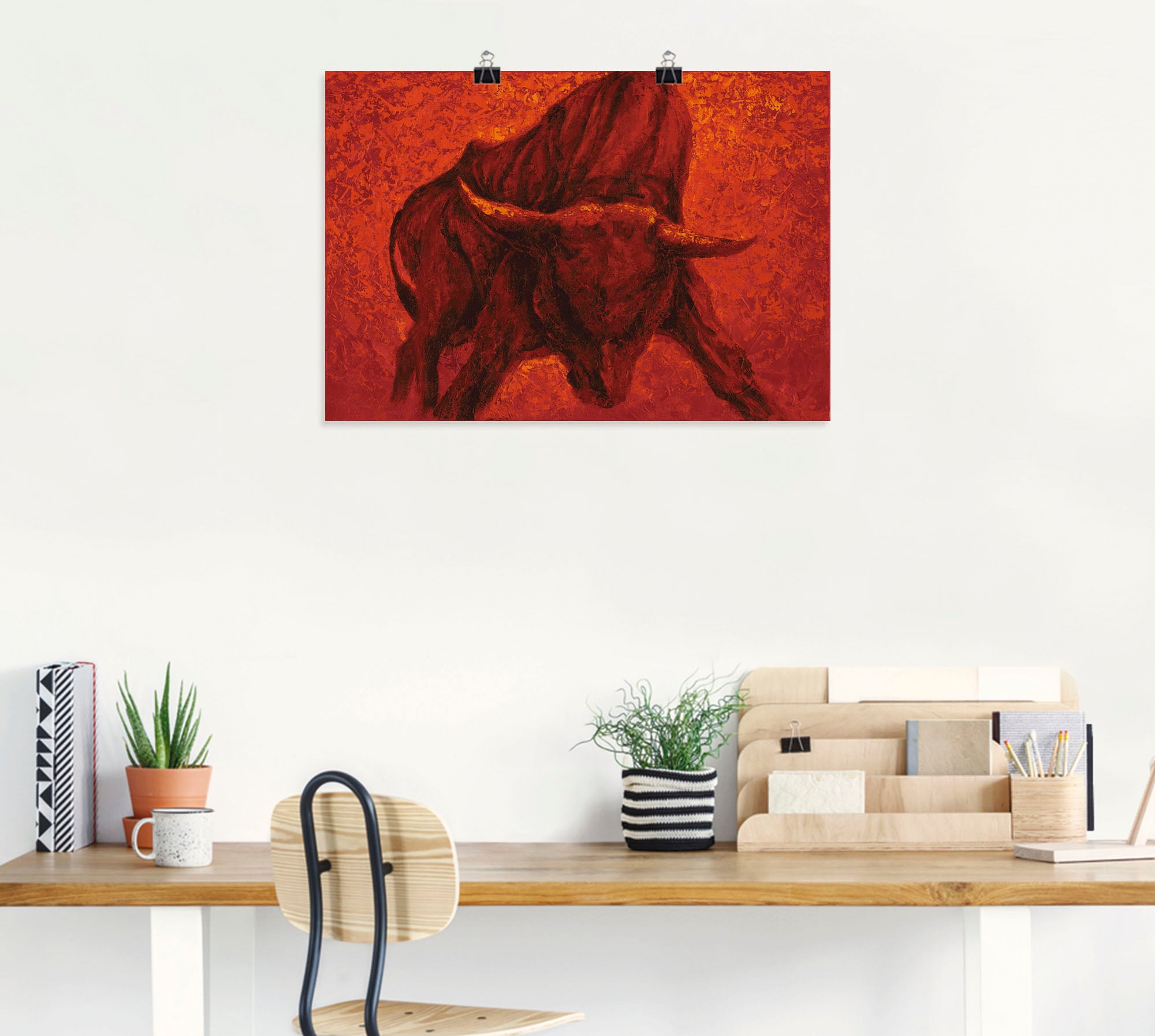 Artland Wandbild »Katalanischer Stier«, Wildtiere, (1 St.), als Alubild, Outdoorbild, Leinwandbild, Poster, Wandaufkleber