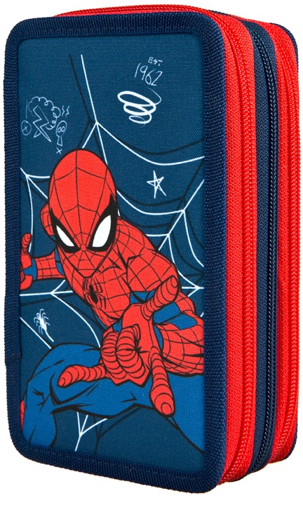 Scooli Federmäppchen »Tripledecker, Spider-Man«, (Set), befüllt, inkl. Geodreieck