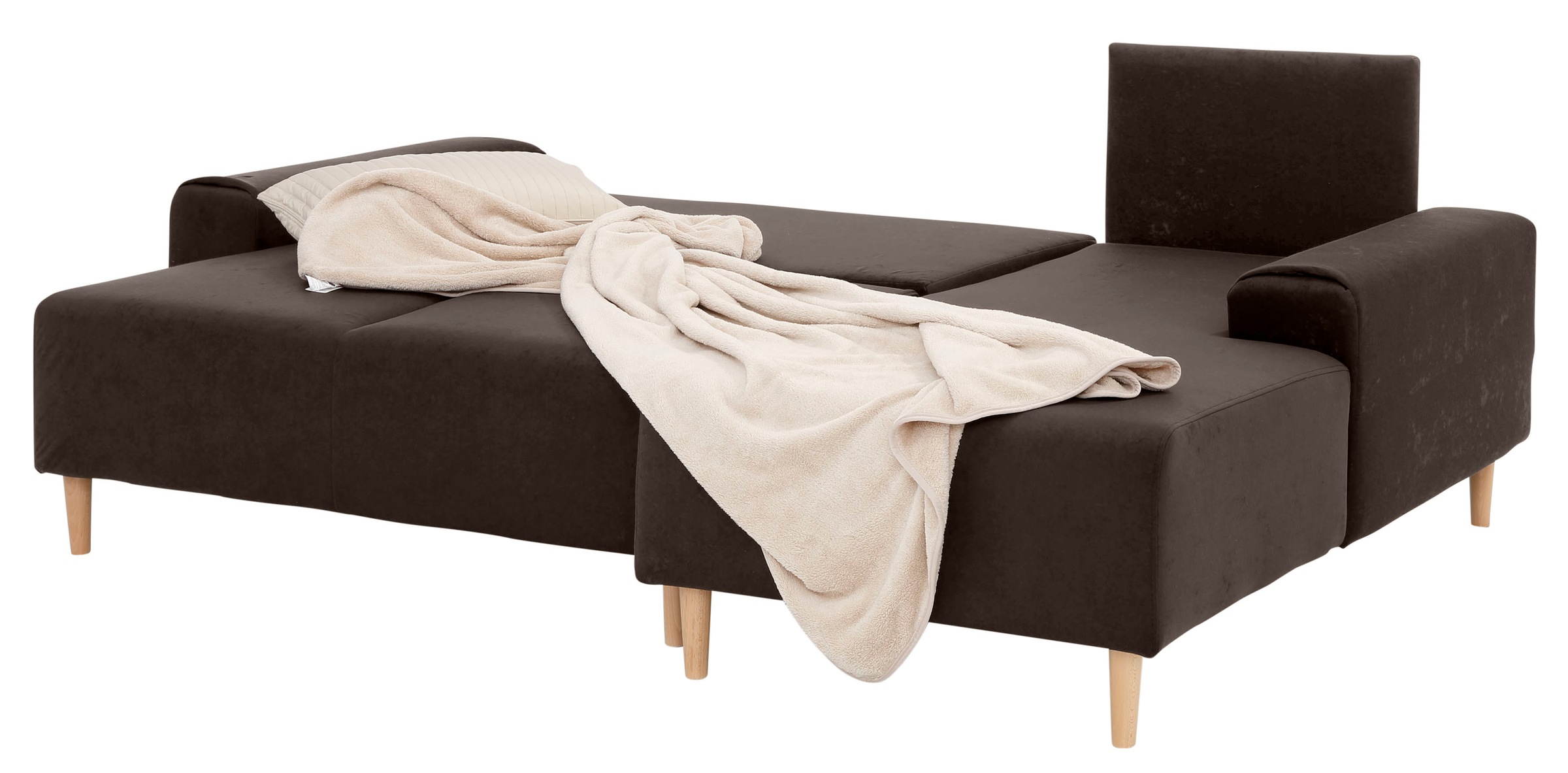 INOSIGN Ecksofa »Samu L-Form«, wahlweise mit Bettfunktion und Bettkasten