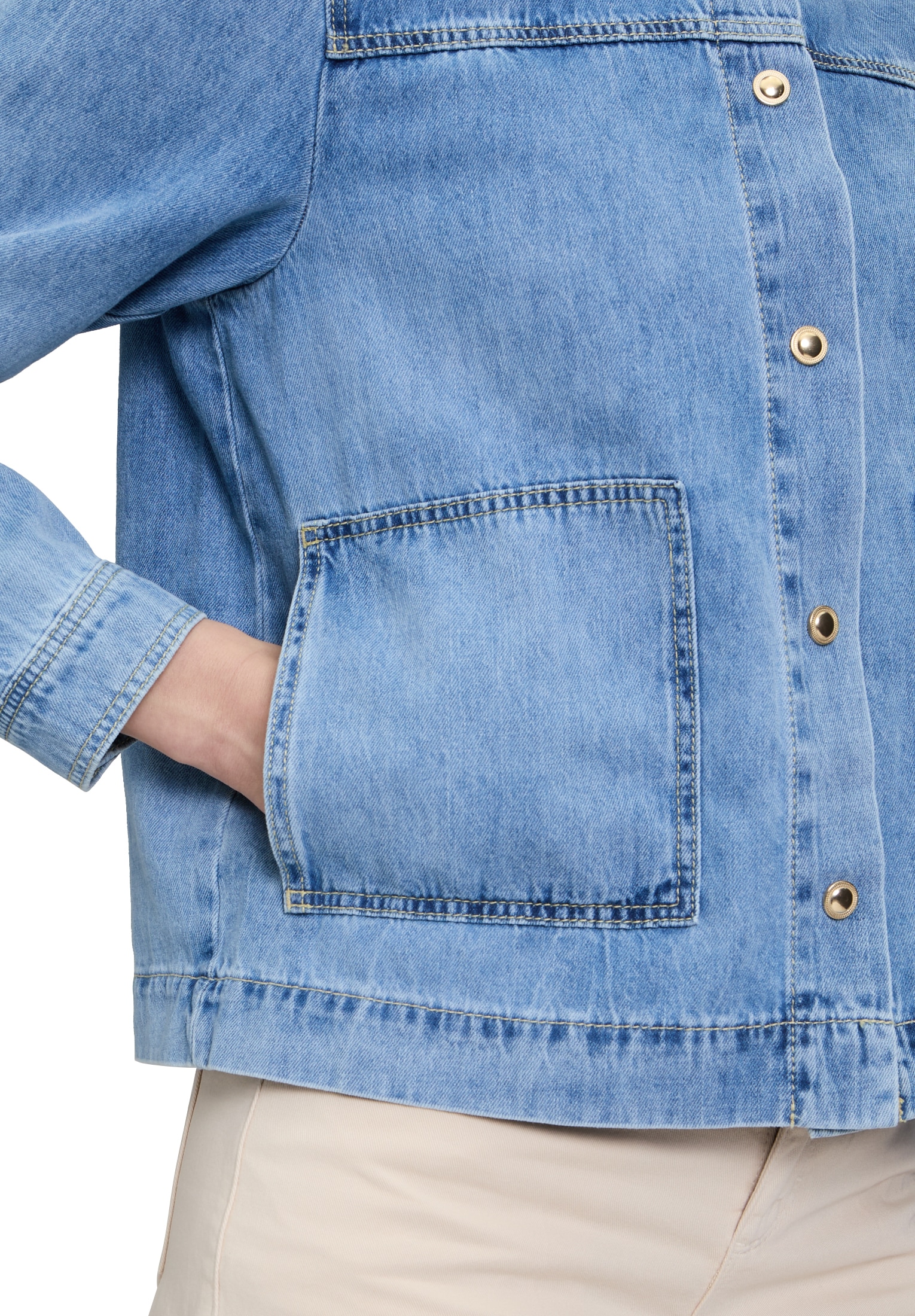 Cartoon Jeansblazer »Jeansjacke mit aufgesetzten Taschen«