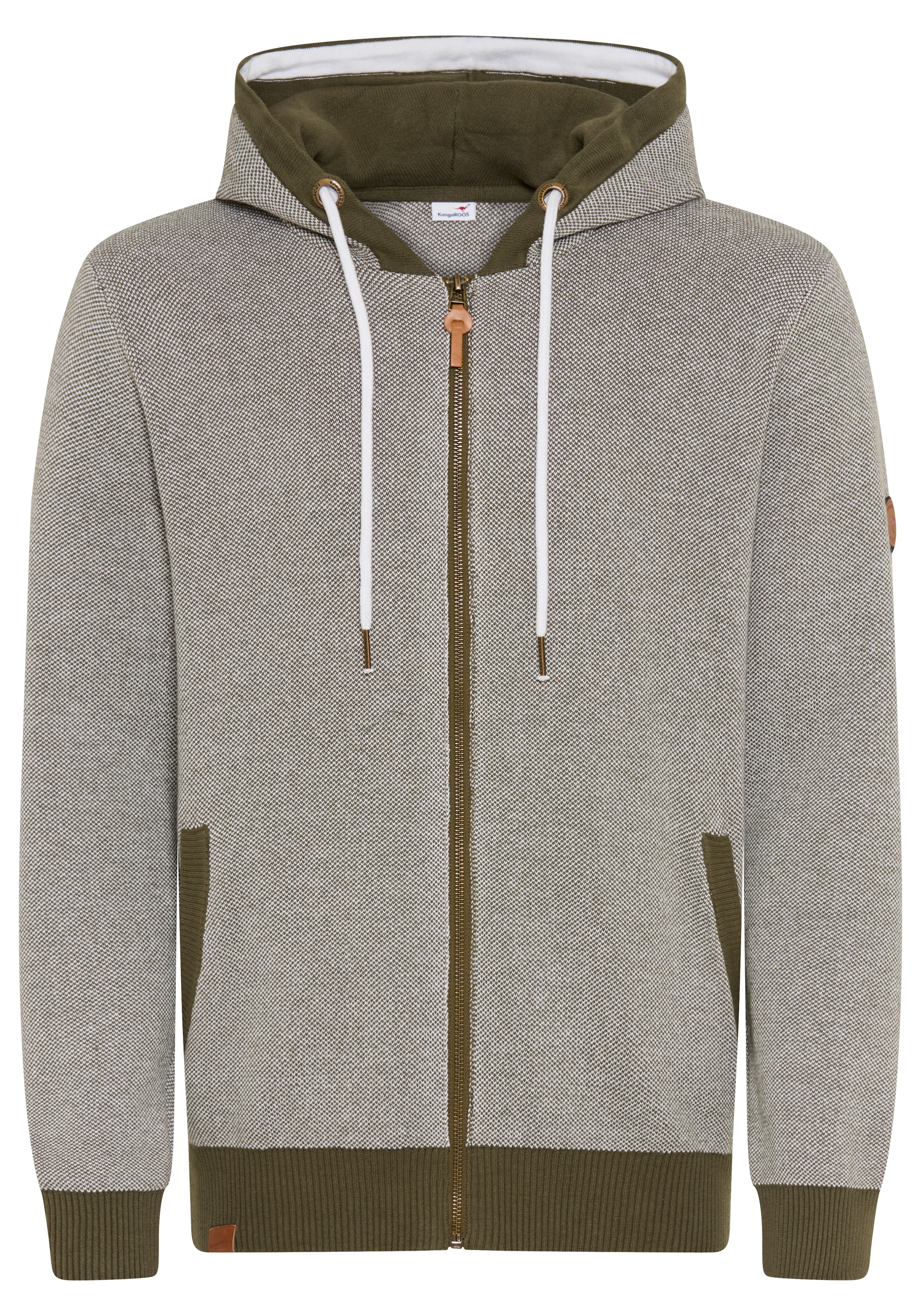 KangaROOS Kapuzenstrickjacke mit Reißverschluss, Langarm