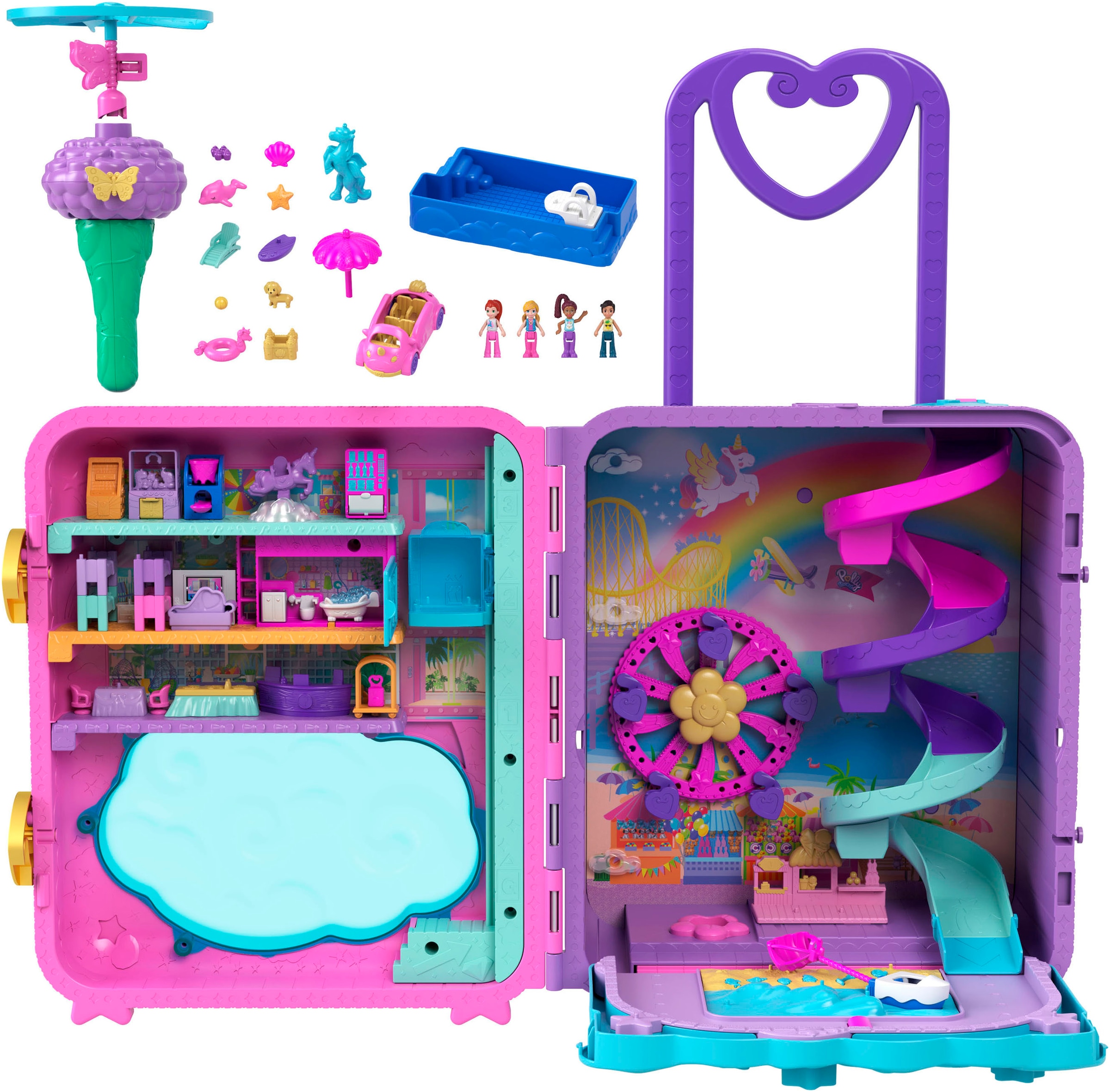 Polly Pocket Spielwelt »Pollyville Urlaub im Rollkoffer«