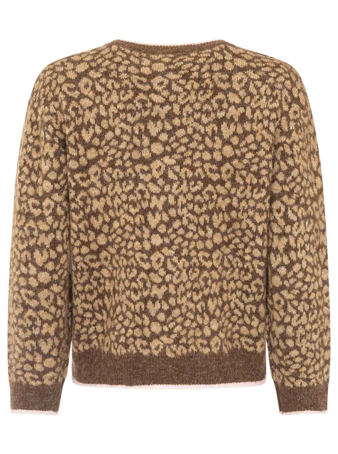 Zwillingsherz Strickjacke »"Leo & Patch"« Reißverschluss, Eingriffstaschen, Logopatch, farbige Kanten, Leomuster