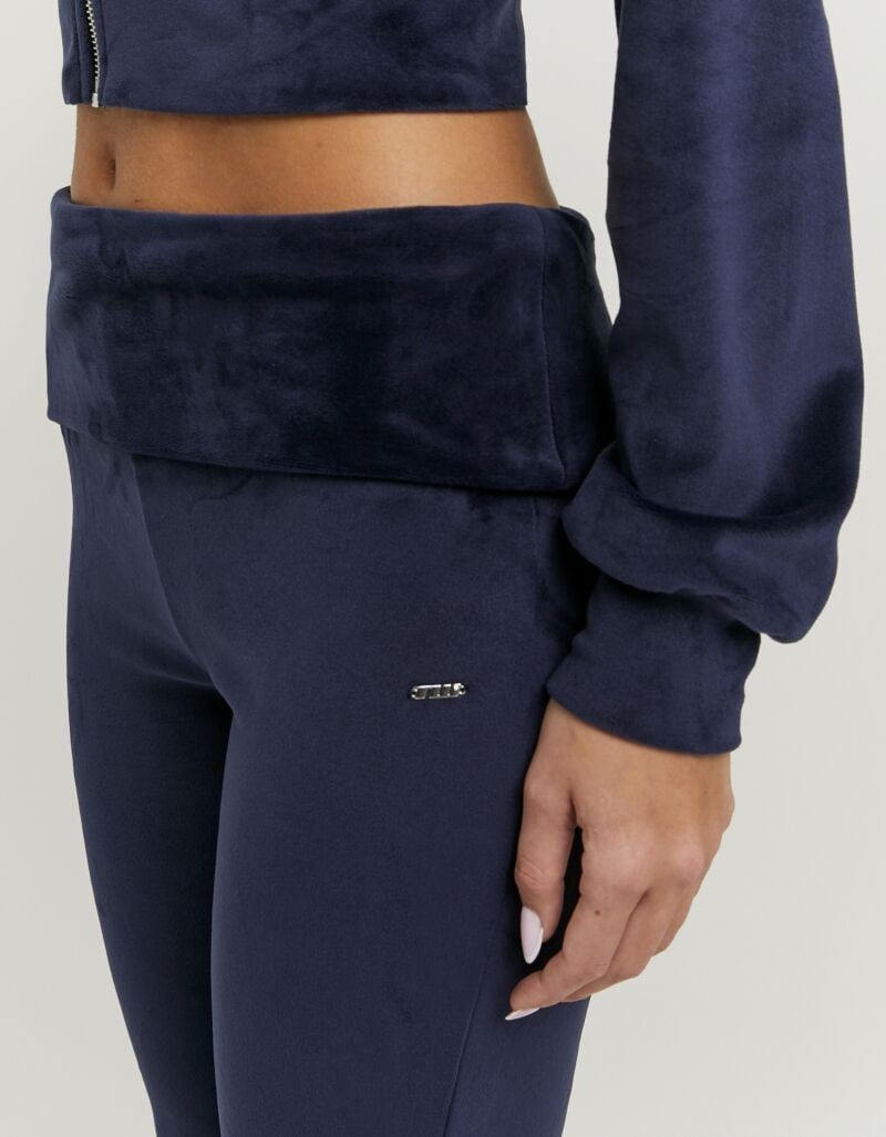 Tally Weijl Samthose »SPAPEVOLDY«  Materialmix, Bootcut, Mid Waist, aus Samt mit Bündchen zum Umschlagen