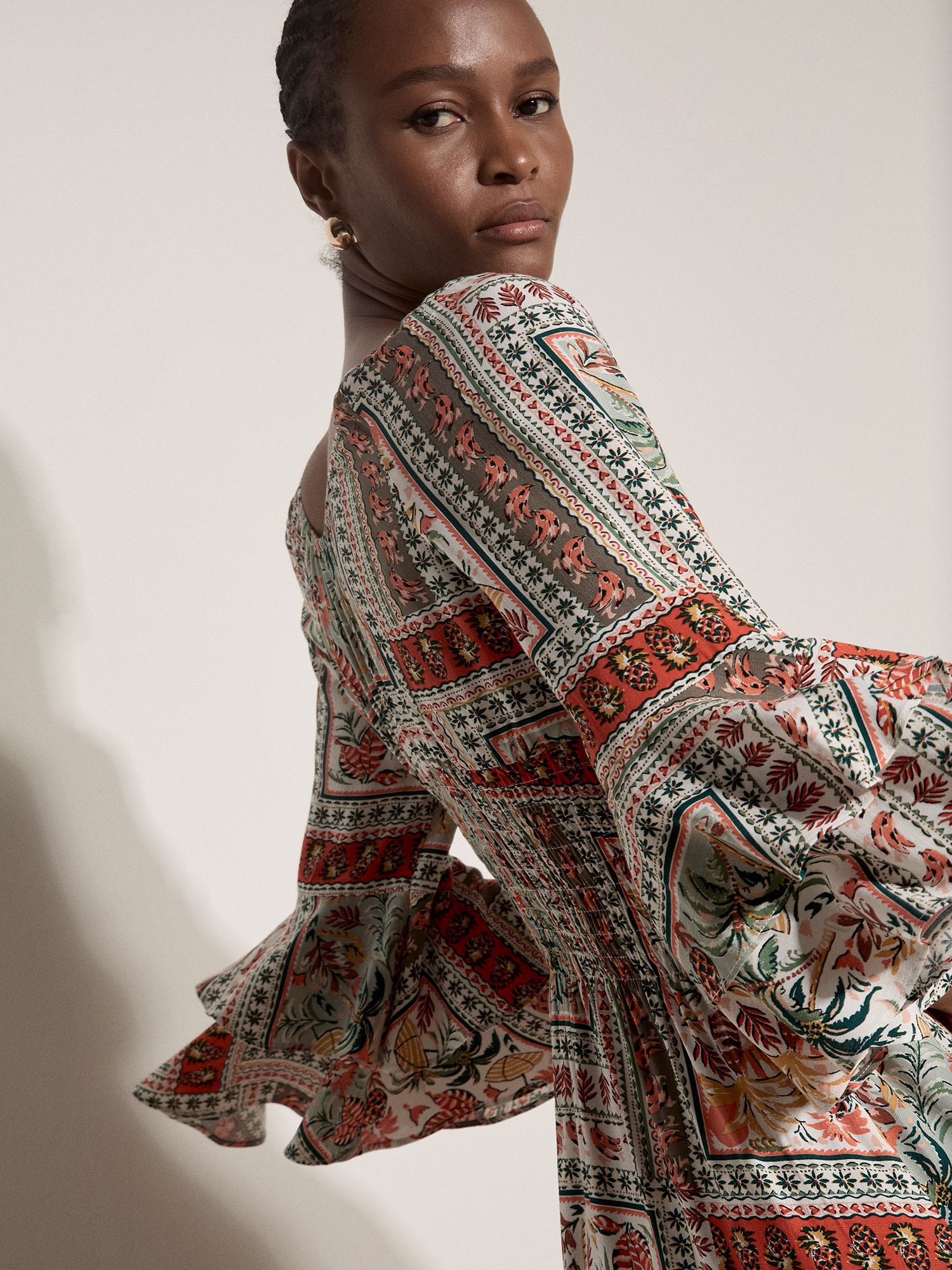 Apricot Minikleid »Patchwork Minikleid« mit Smokdetails
