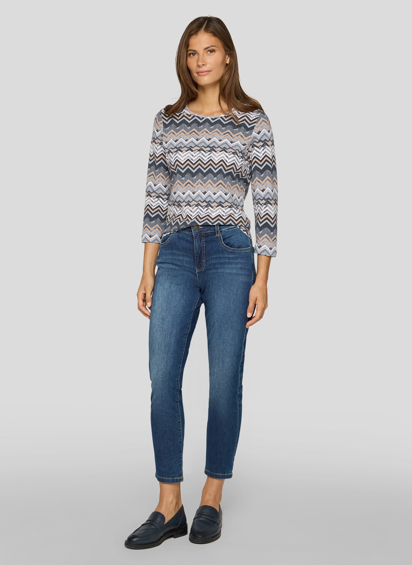 Rabe 3/4-Arm-Shirt mit grafischem Muster