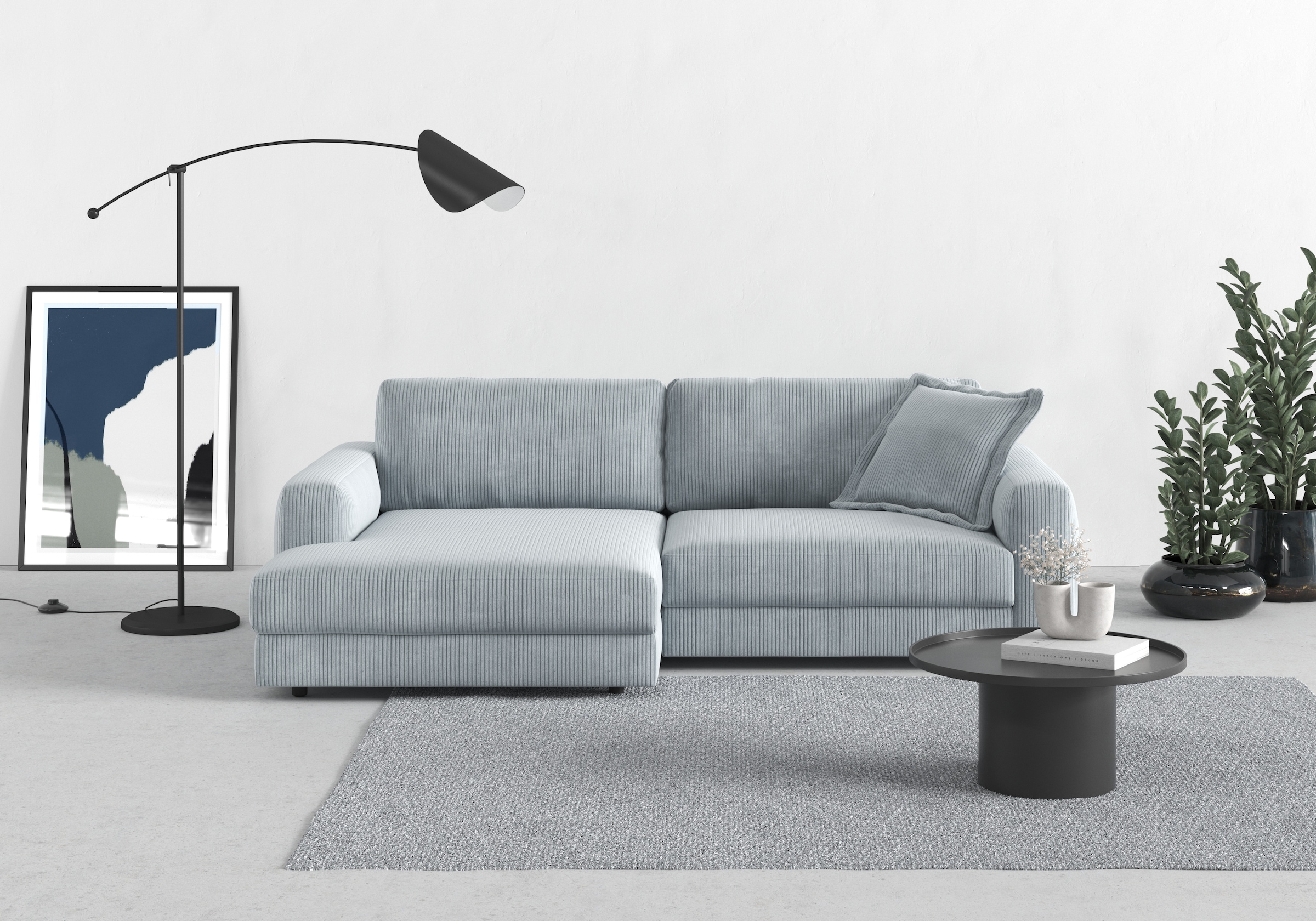 TRENDMANUFAKTUR Ecksofa »Bourbon, Designsofa mit tollem Sitzkomfort, L-Form,«, extra tiefe Sitzfläche, wahlweise mit Sitztiefenverstellung