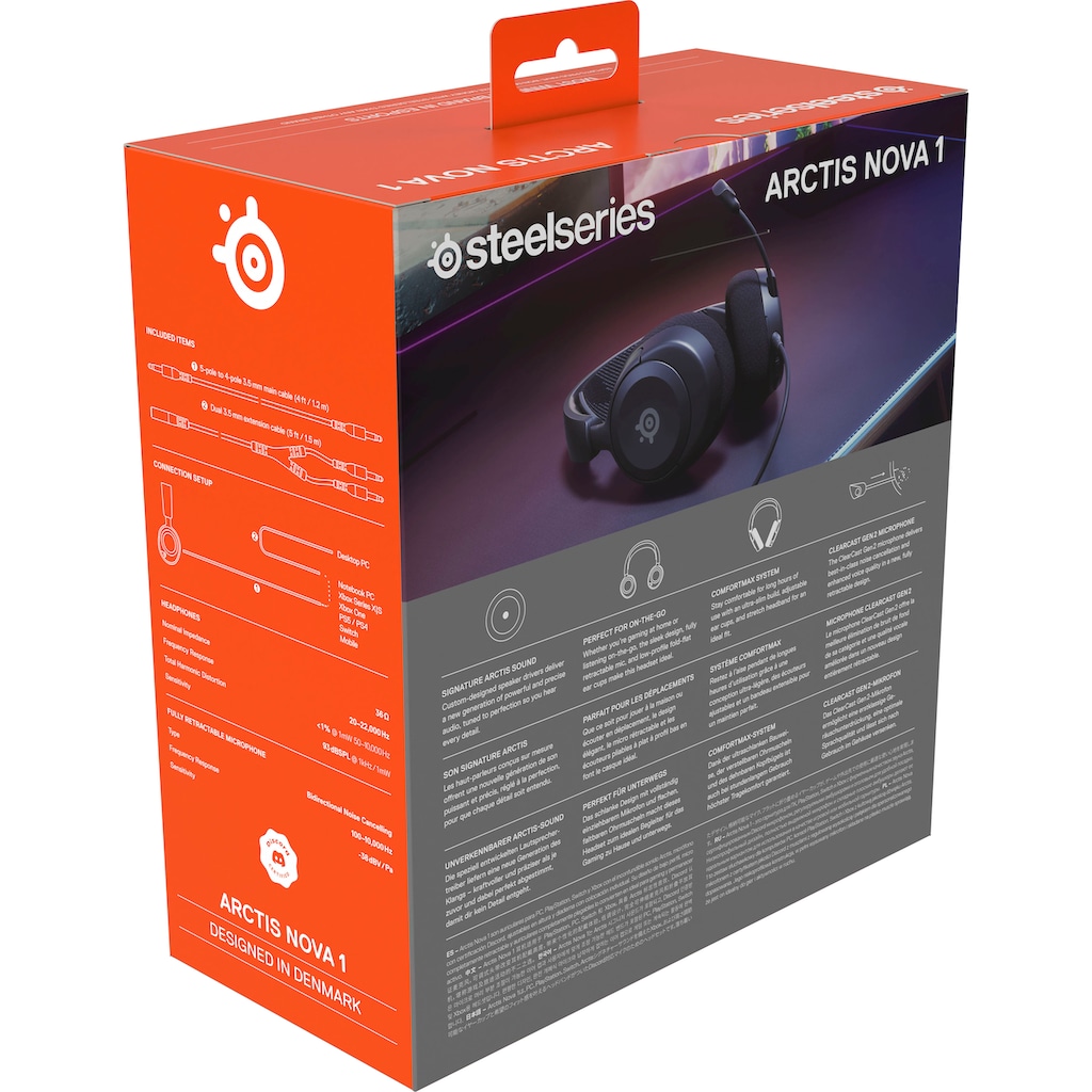 SteelSeries Gaming-Headset »Arctis Nova 1«, Noise-Cancelling