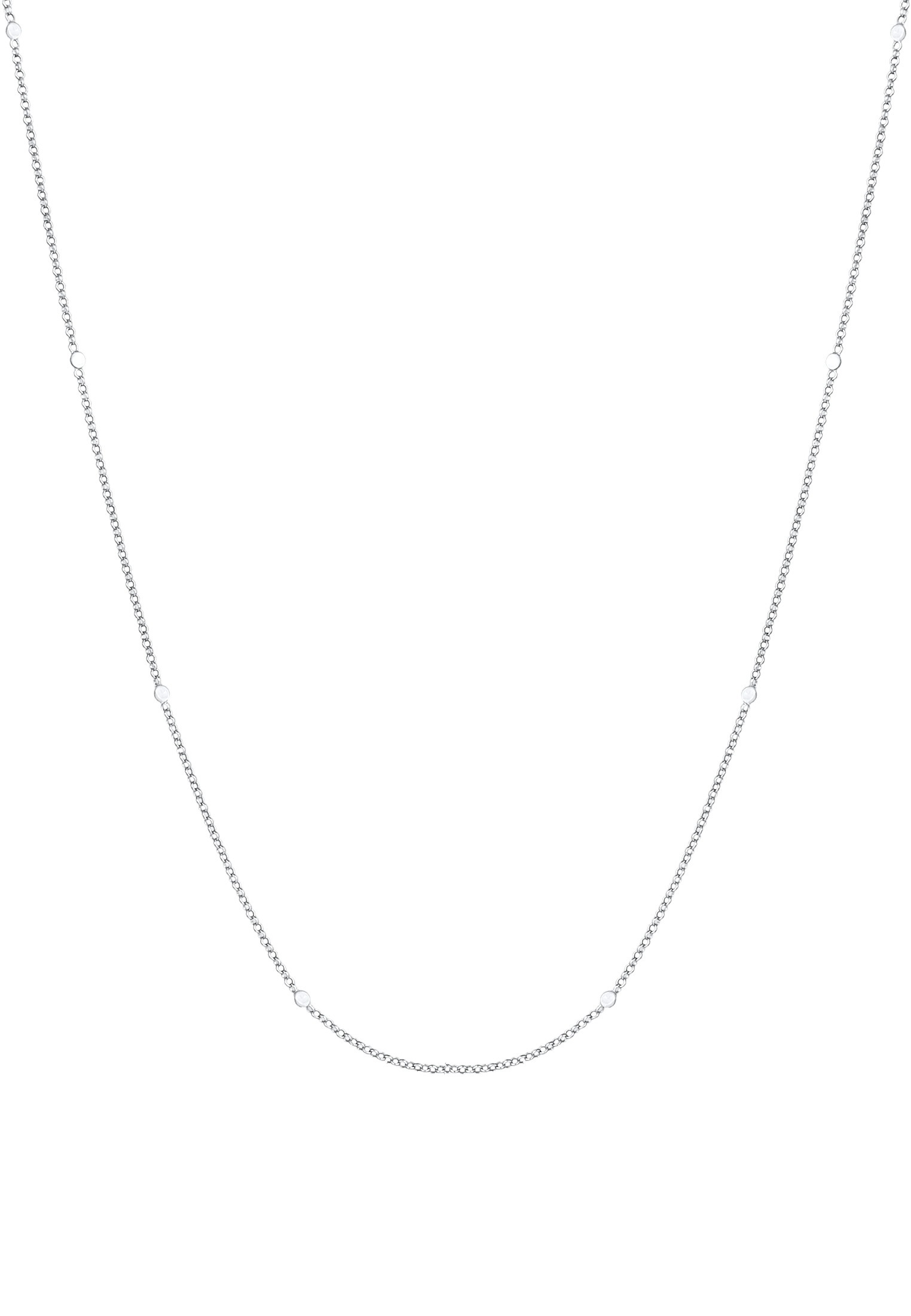 Elli Kette ohne Anhänger »Halskette Basic Erbskette Coin Plättchen 925 Silber«