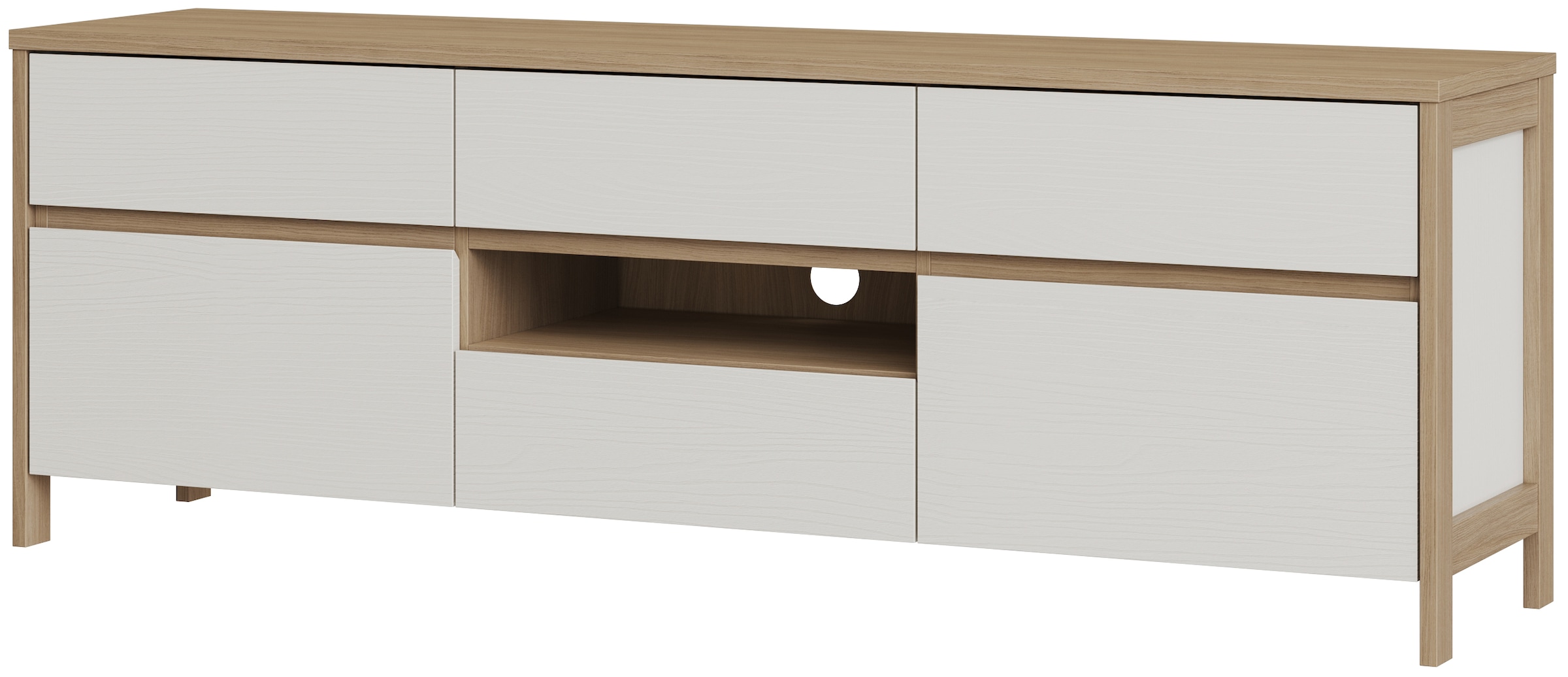 Home affaire TV-Schrank »Stranda, moderner TV-Unterschrank, Kommode im Scandi-Style, Lowboard«, Rahmenoptik, ausreichend Stauraum, vielseitig einsetzbar, 164 cm breit