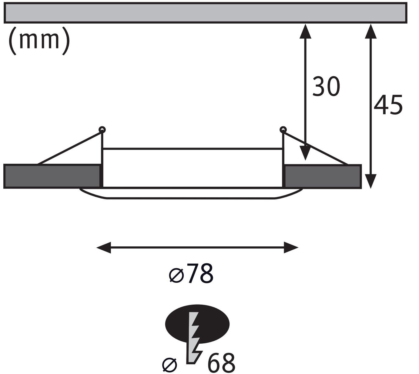 Paulmann LED Einbauleuchte »LED Einbauleuchte Nova Coin IP44 rund 78mm Coin Gold matt« LED-Modul 3 Stk. Warmweiß