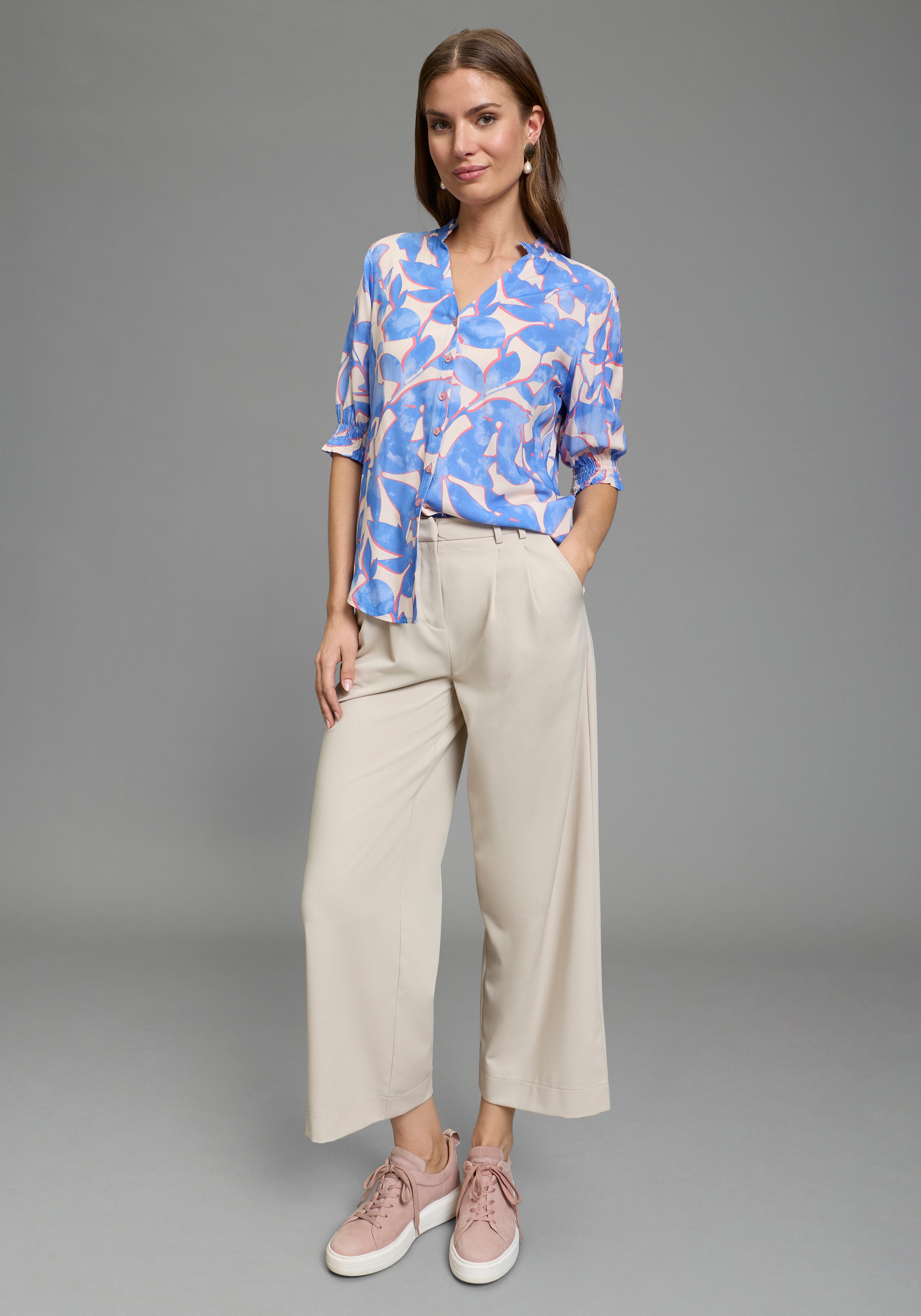 Laura Scott Druckbluse bedruckte Bluse, femininer Stil, leichtes Webmaterial, aus Viskose