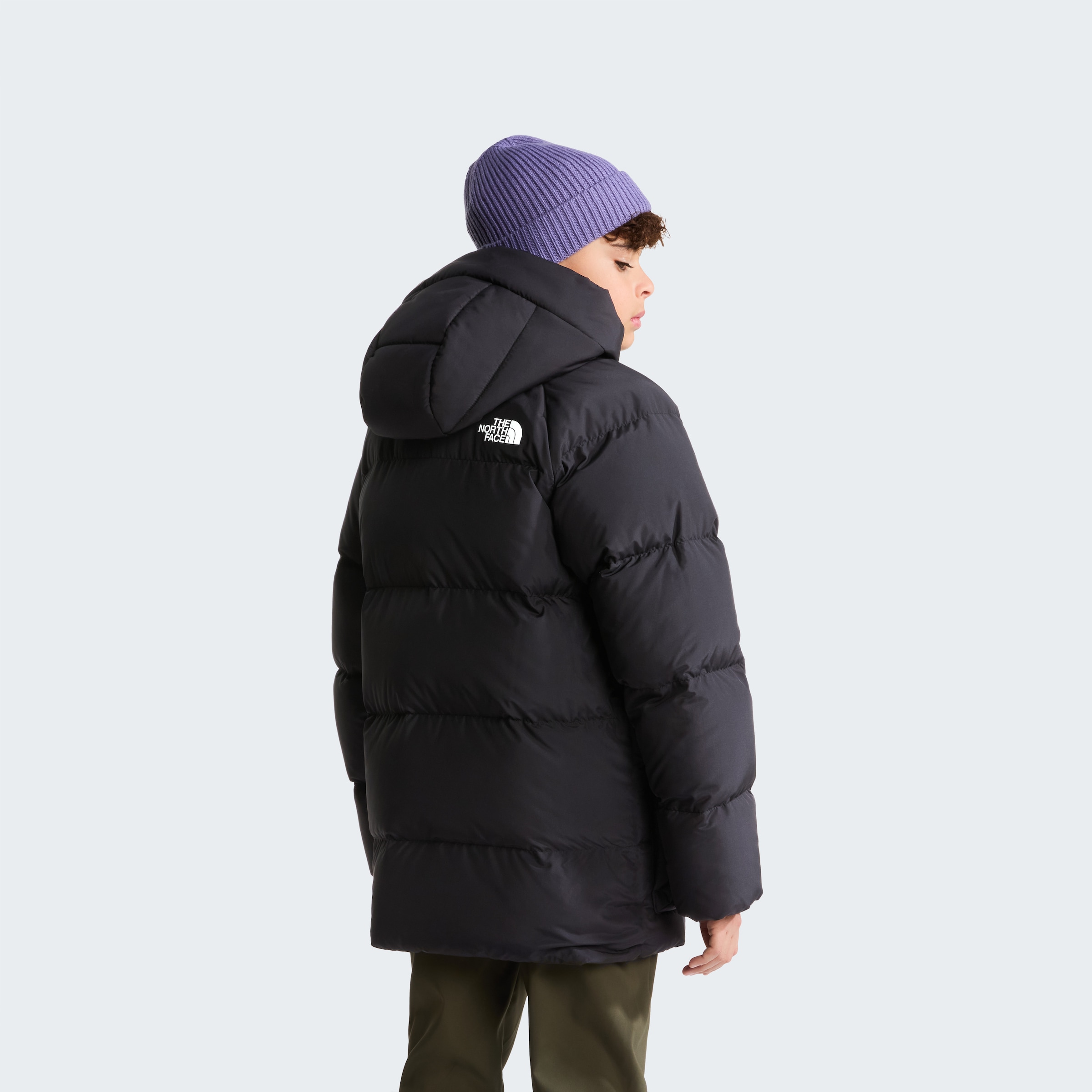 The North Face Kurzmantel »TEEN NORTH DOWN FLEECE LINED SHORT PARKA« für Jugendliche, kurz geschnitten, sportlicher Stil