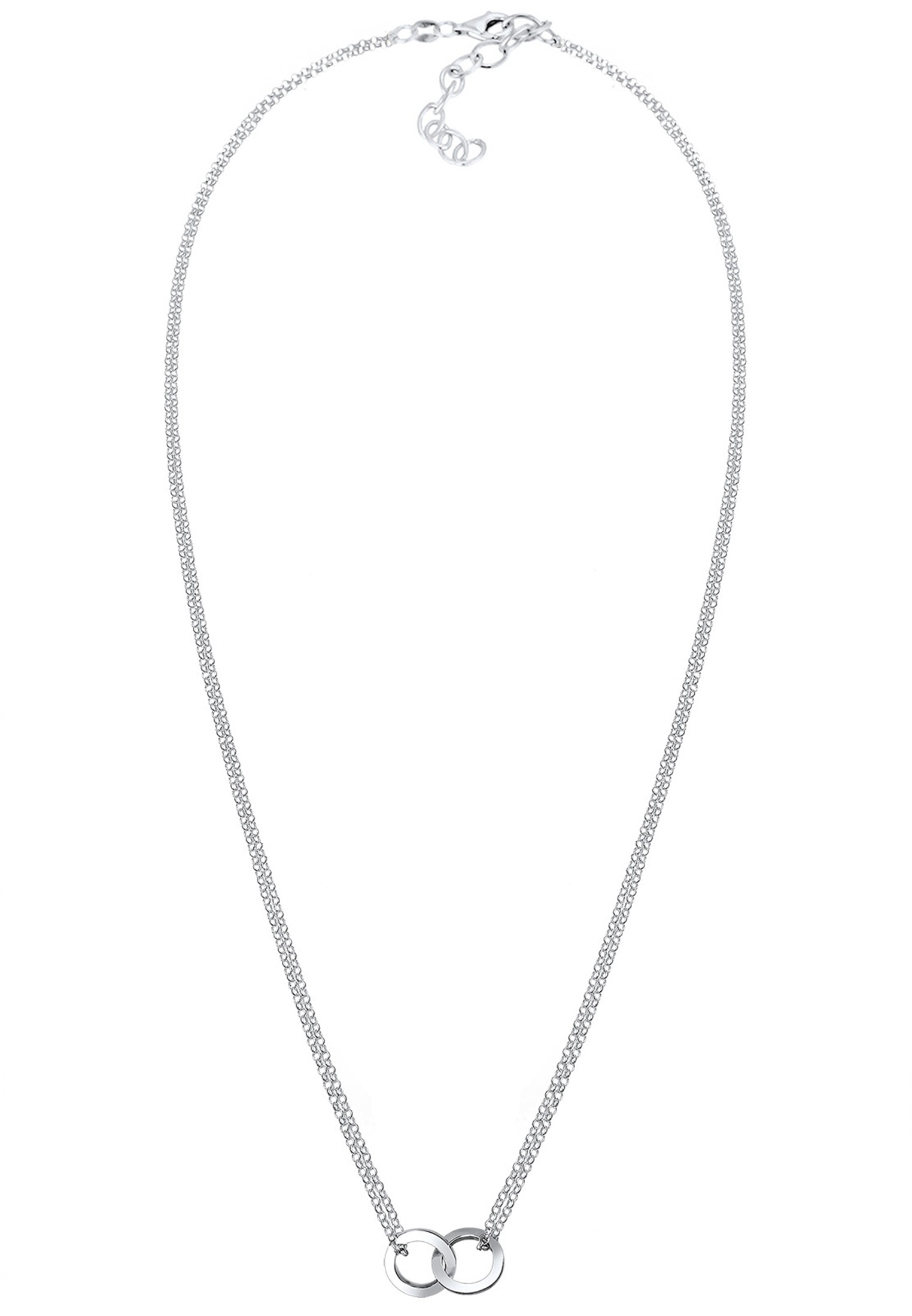 Elli Kette mit Anhänger »Halskette Anhänger Kreis Verbunden 925 Sterling Silber«