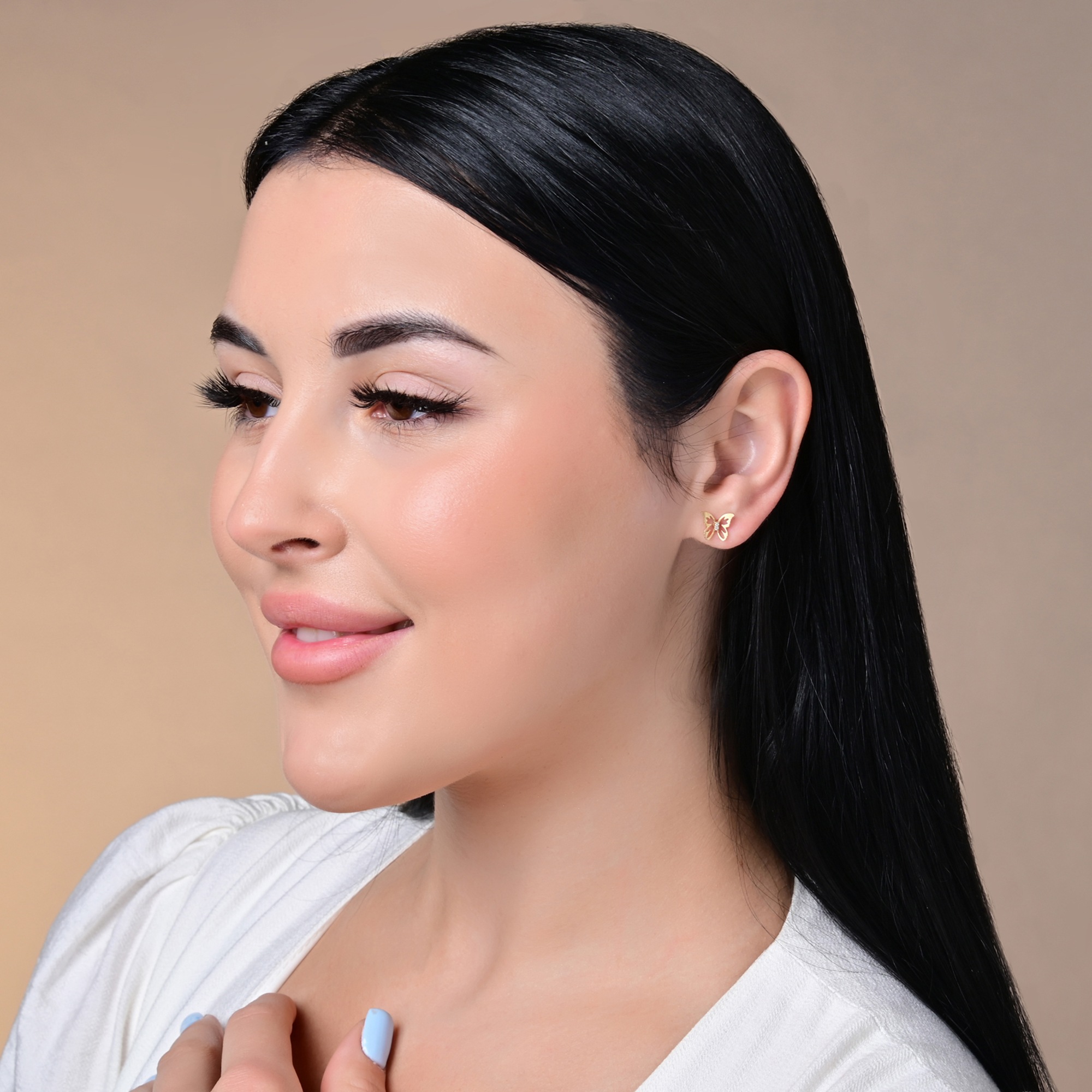 Adelia´s Paar Ohrstecker »Damen Ohrringe ¿ Ohrstecker aus Edelstahl mit Strass Steinchen«