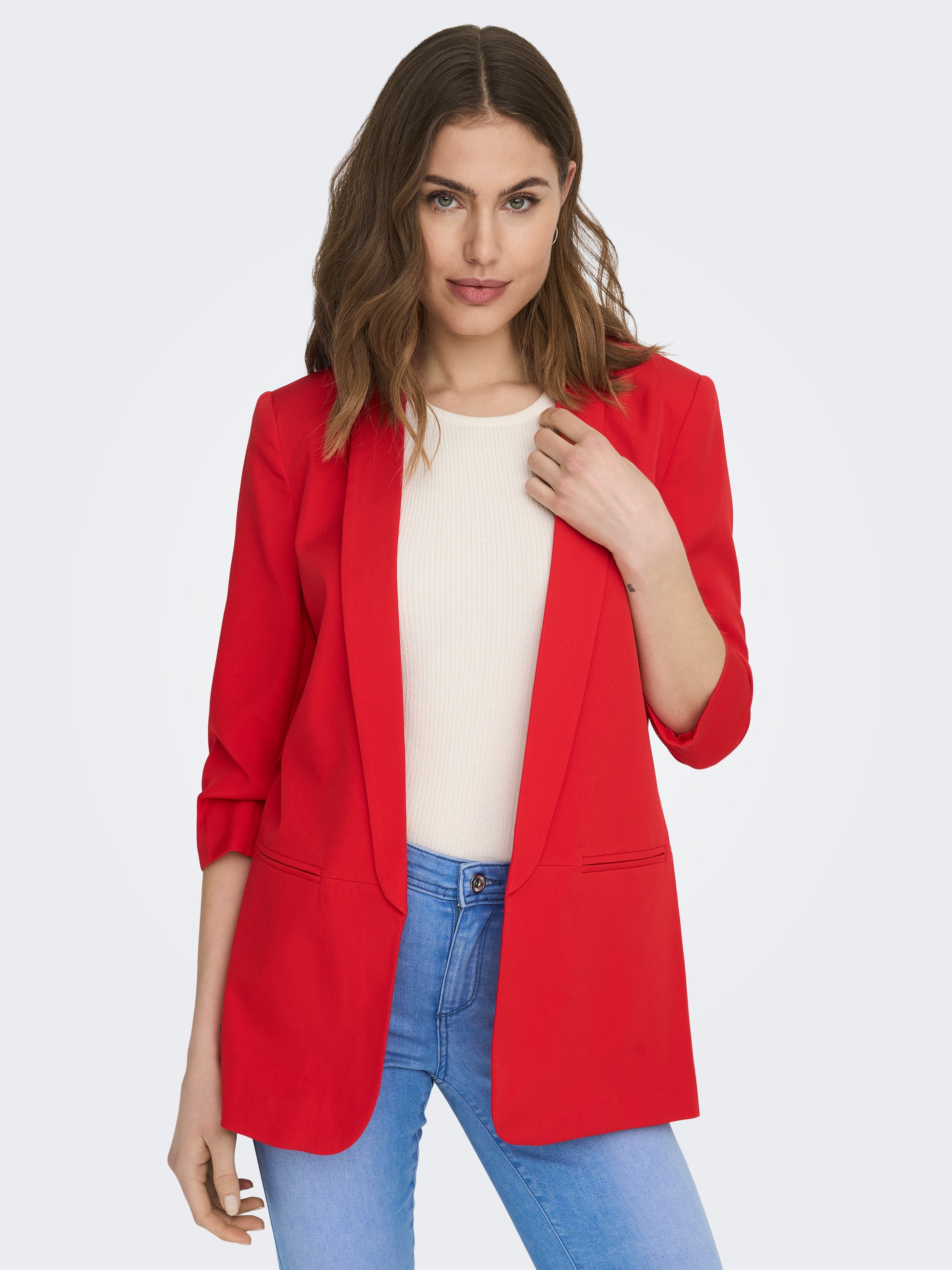 ONLY Kurzblazer »ONLELLY 3/4 LIFE BLAZER TLR NOOS« Materialmix, regular fit