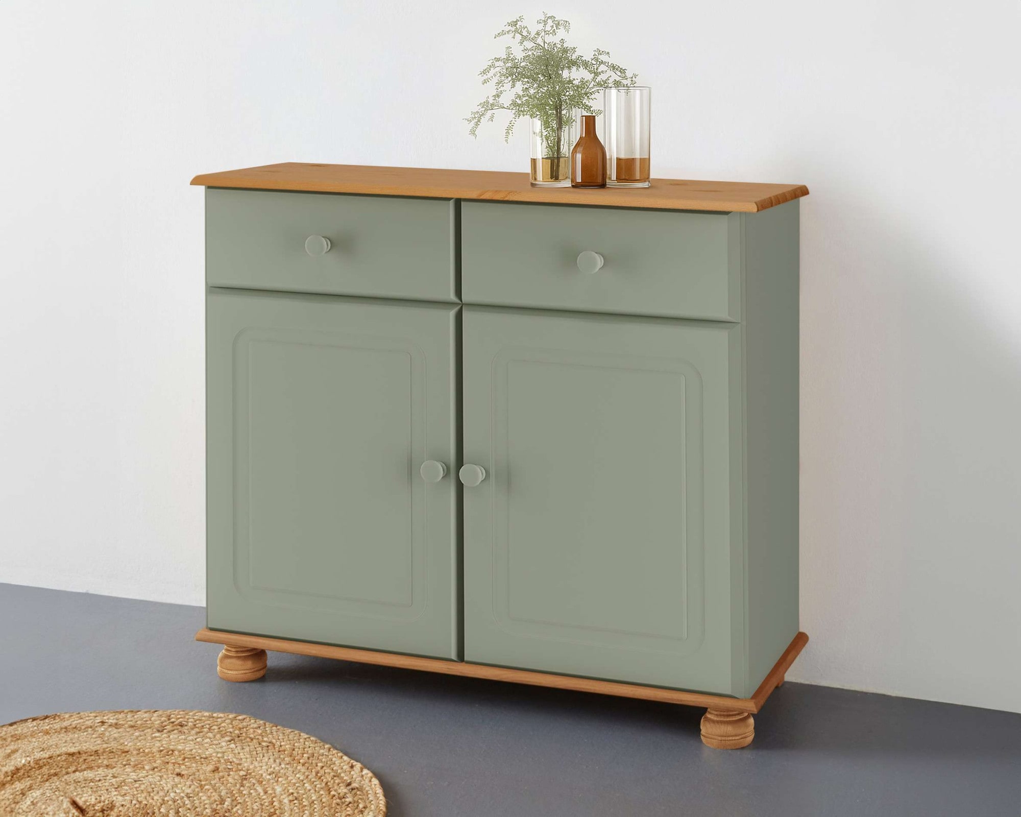 OTTO home Sideboard »Mette« Kommode mit gefrästen, kugelförmigen Füßen, Breite 80 cm
