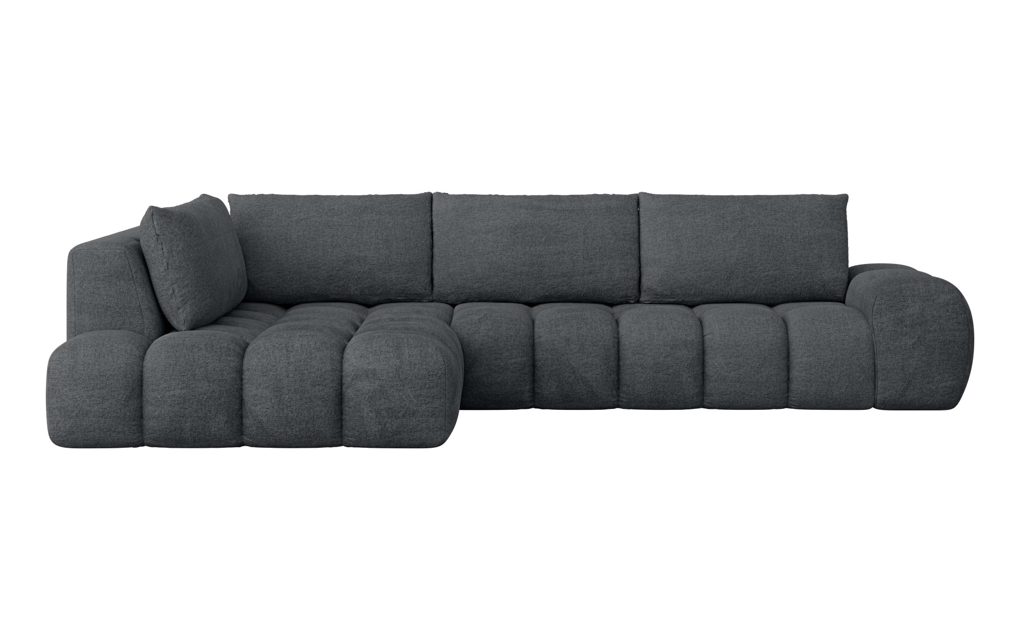 INOSIGN Ecksofa »AZITA klein, L-Form, elegant und bequem Designsofa«, lose Rückenkissen, traumhafte Steppung, Maße B/T/H: 296/176,5/89 cm