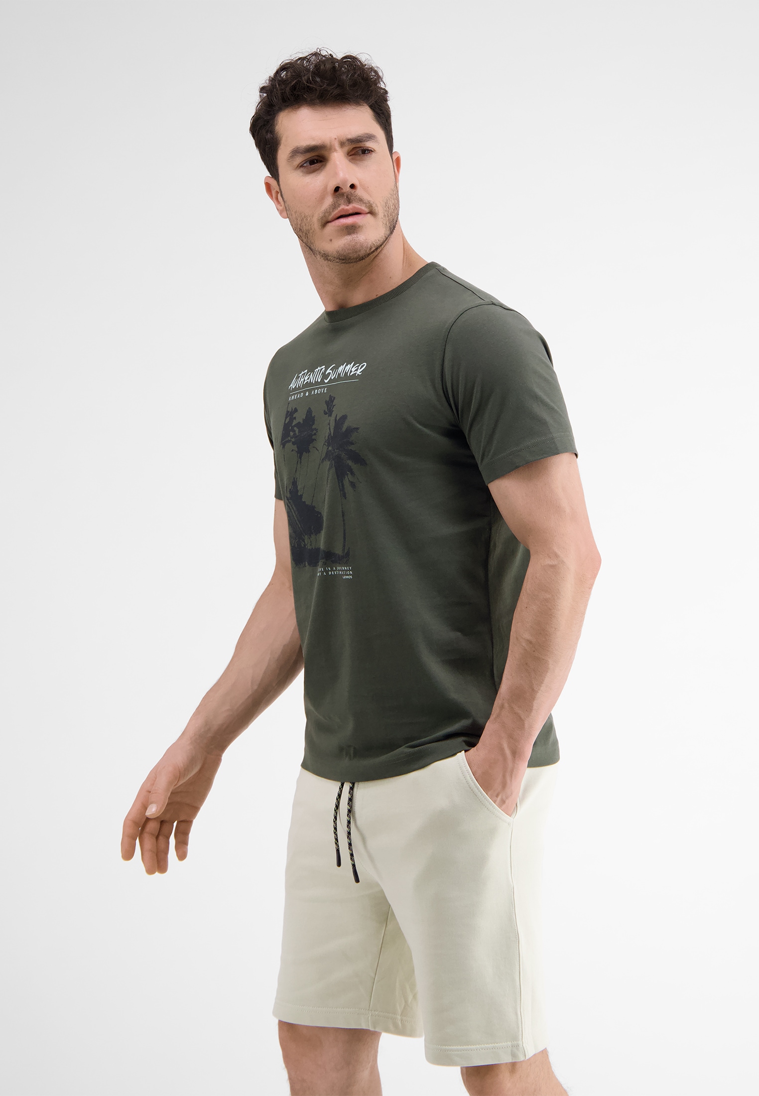 LERROS T-Shirt »LERROS T-Shirt mit Frontprint«