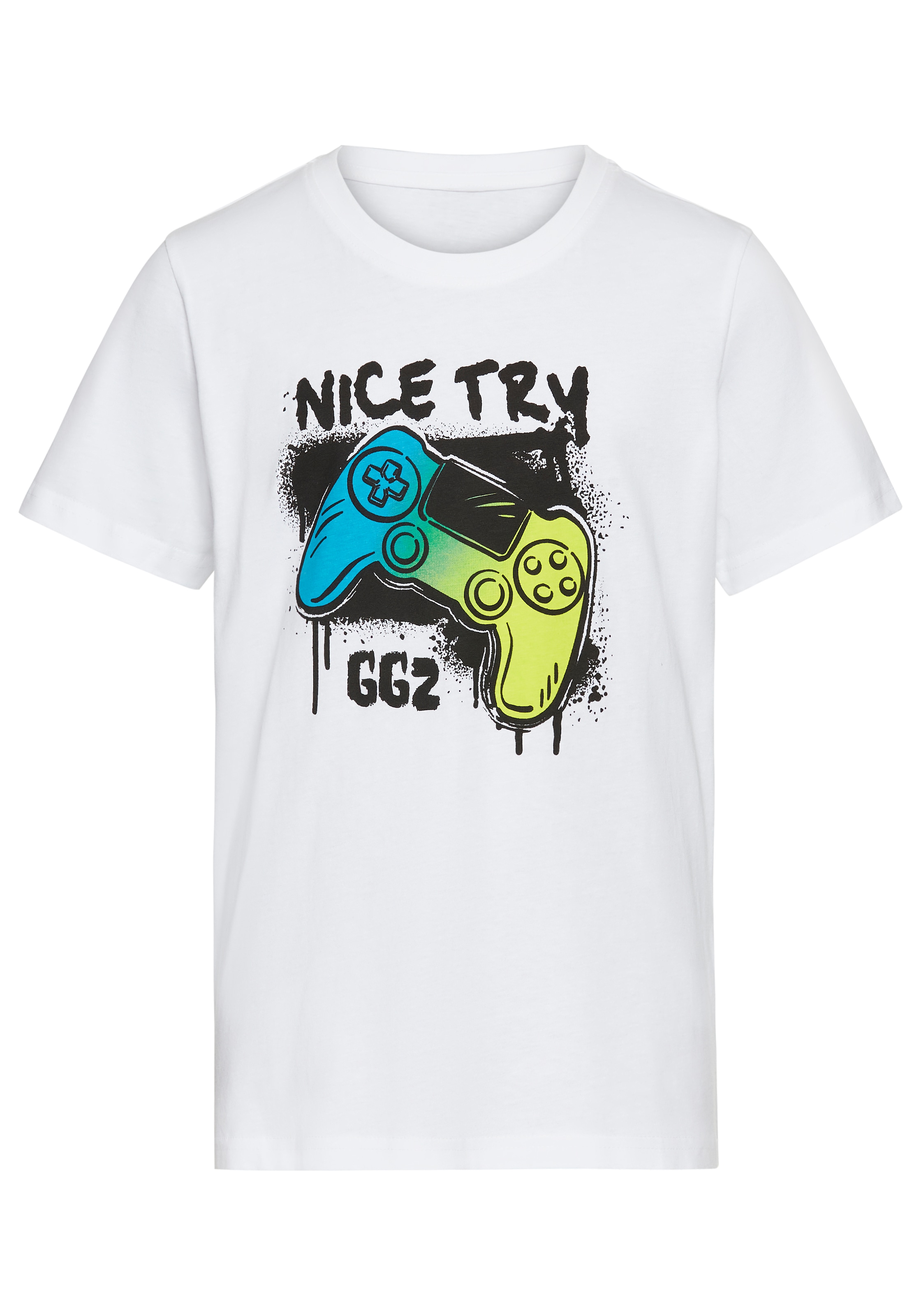 KIDSWORLD T-Shirt »Gamer-Druck: NICE TRY«, cooler Gamer-Print