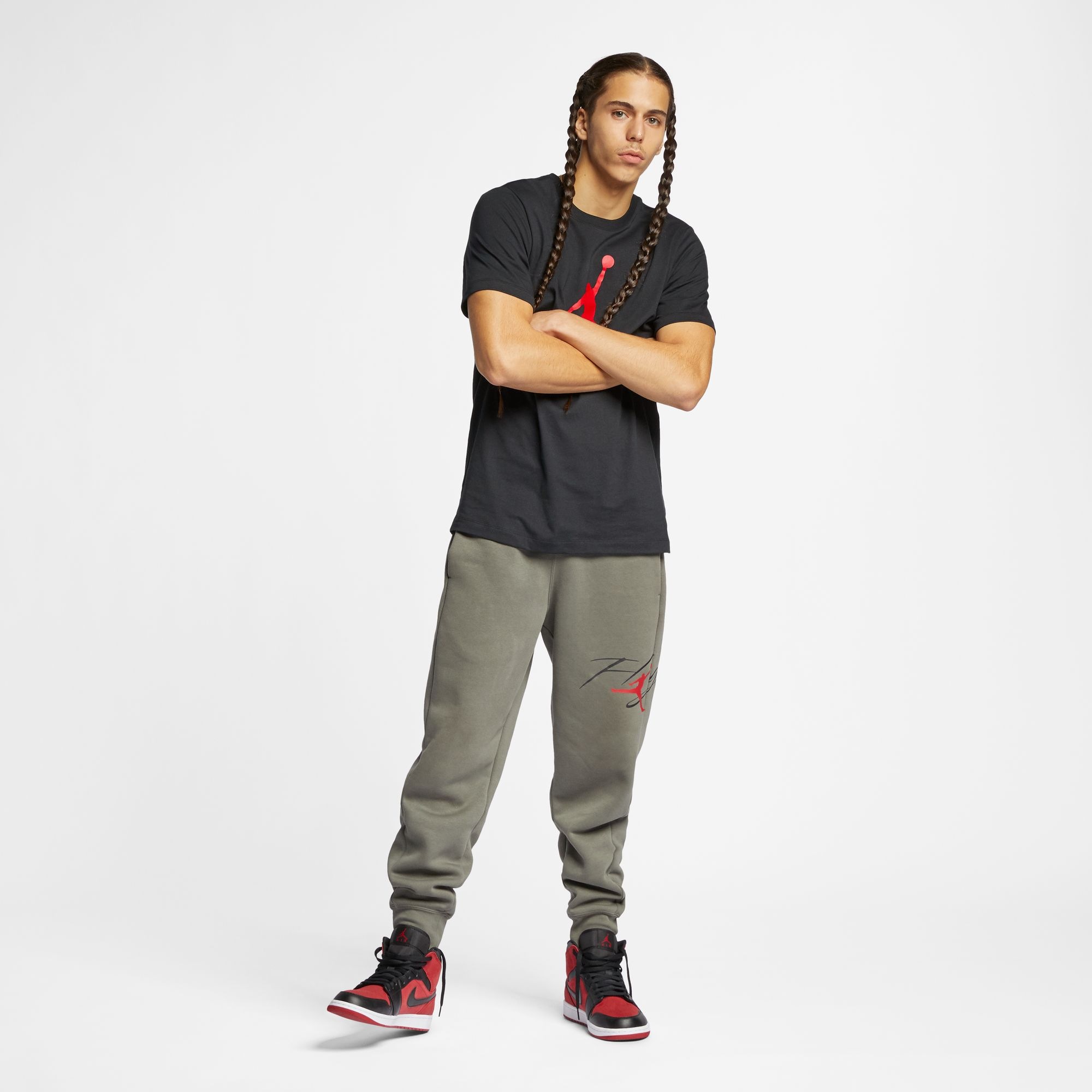 Jordan Trainingsshirt »Jordan Jumpman Flight Men's T-Shirt« für Laufen und Fitness, mit Rundhalsausschnitt, aus Baumwolle