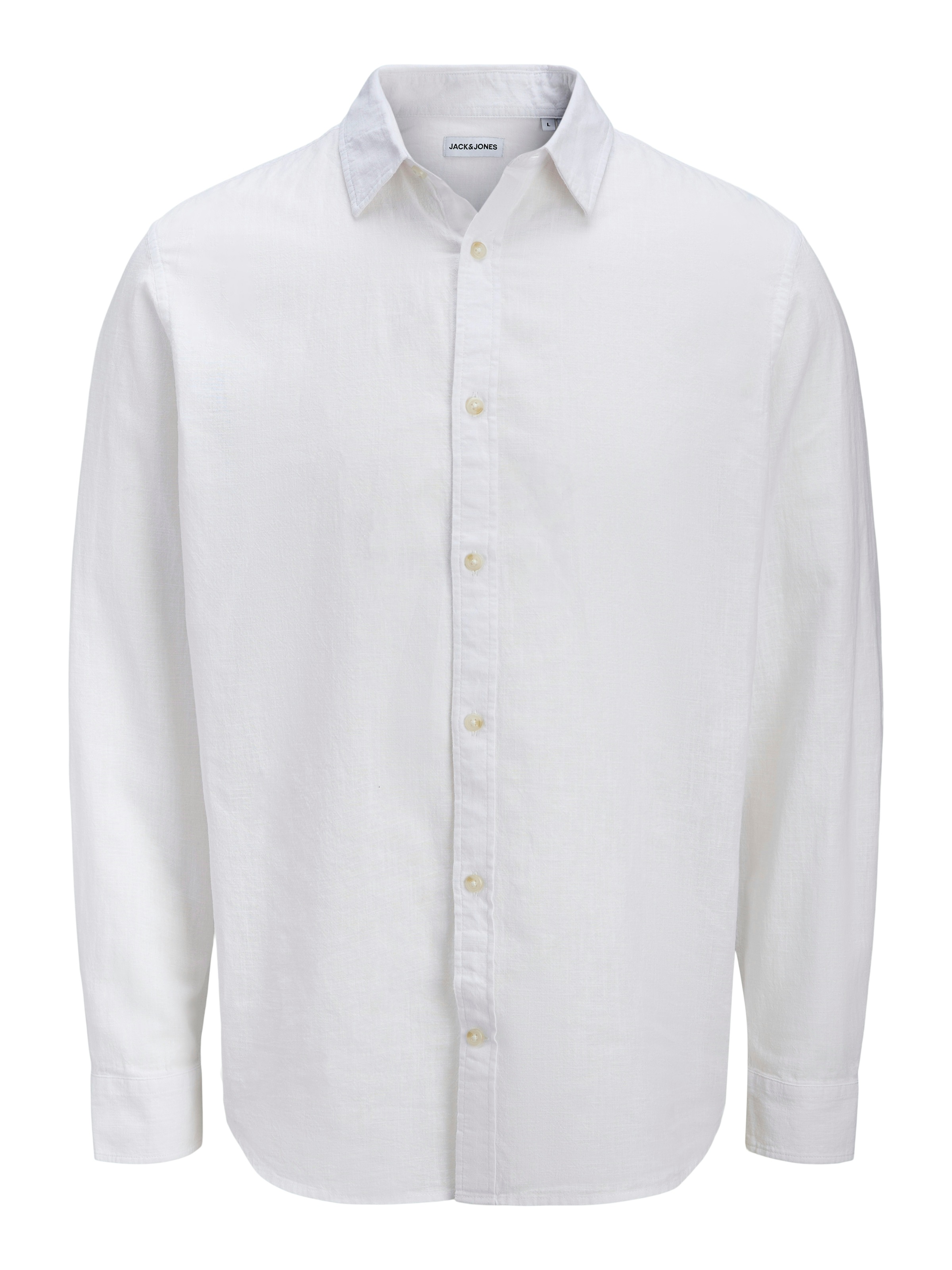 Jack & Jones Langarmhemd »JJESUMMER LINEN BLEND SHIRT L/S SN« Baumwollmischung, regular fit