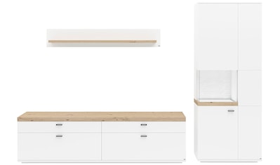 set one by Musterring Wohnwand »Lancaster«, 3-teilig mit Fronten in weiß  oder grau, Breite ca. 300cm im OTTO Online Shop