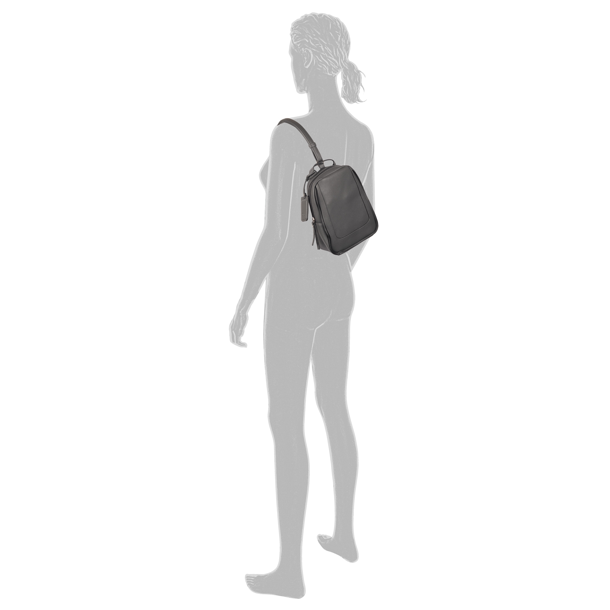TOM TAILOR Cityrucksack »Adela«, aus Lederimtat in modernen Linienführung und abgesetzter Kantenfarbe