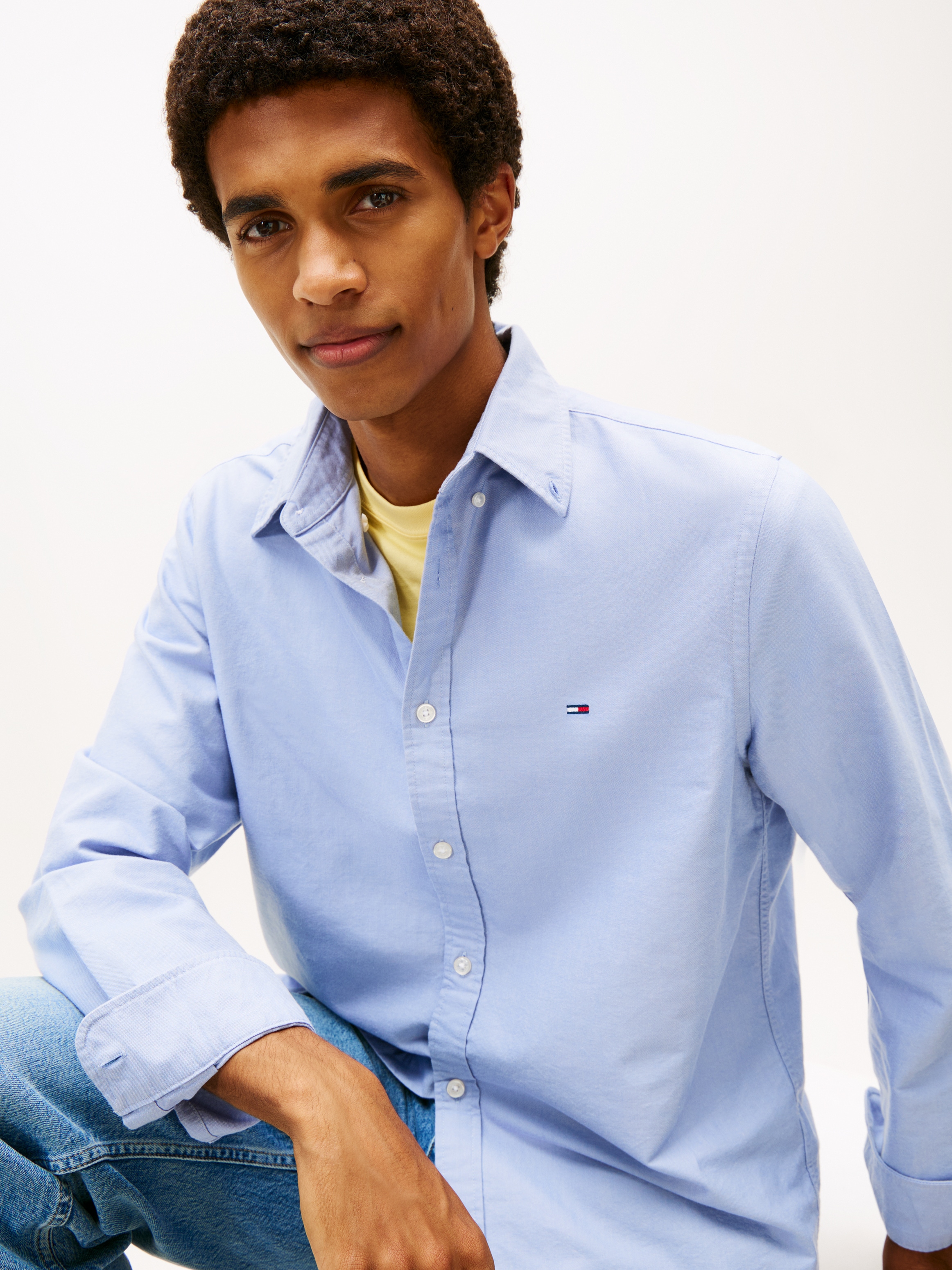 Tommy Jeans Langarmhemd »TJM OXFORD« regular fit, Button-down-Kragen, basic