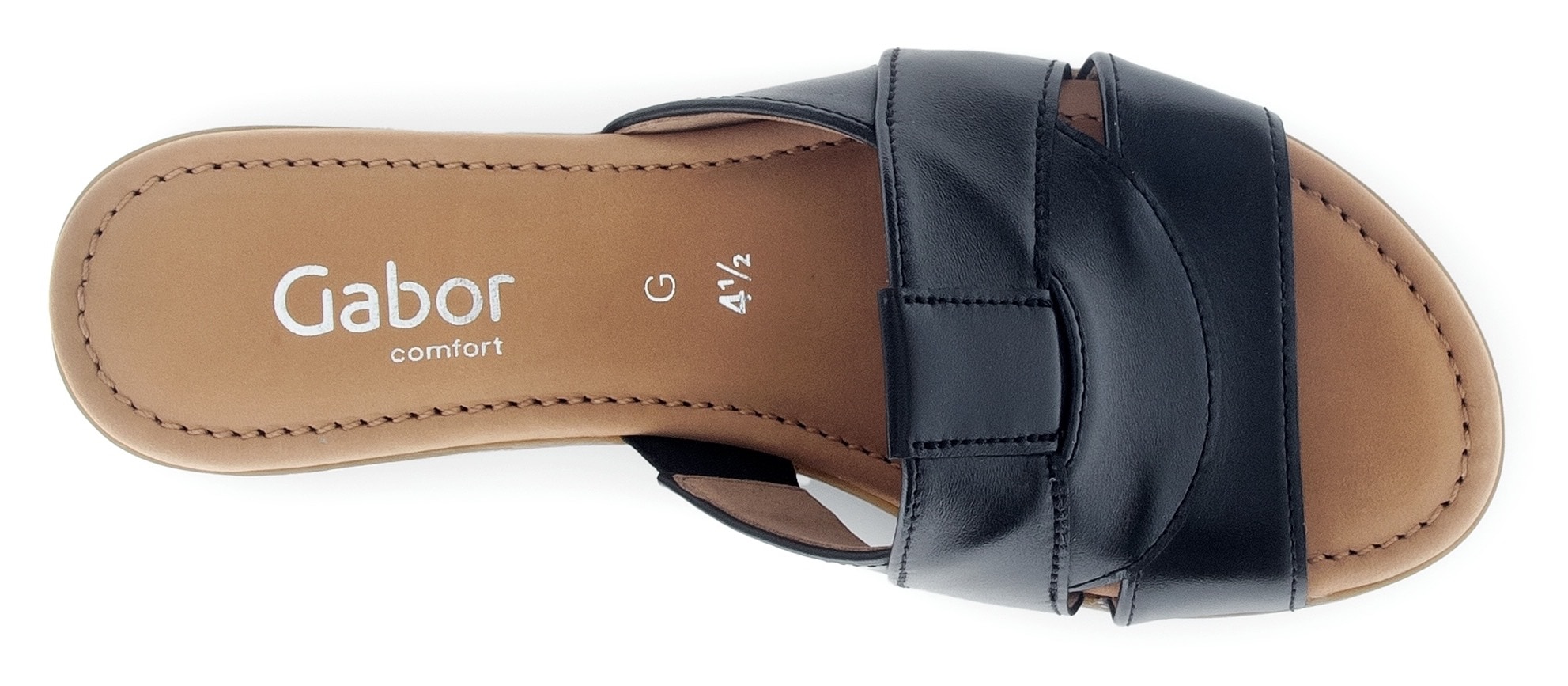 Gabor Pantolette »RHODOS«, Blockabsatz, Sommerschuh, Komfortschuh in Bequemweite G (= weit)