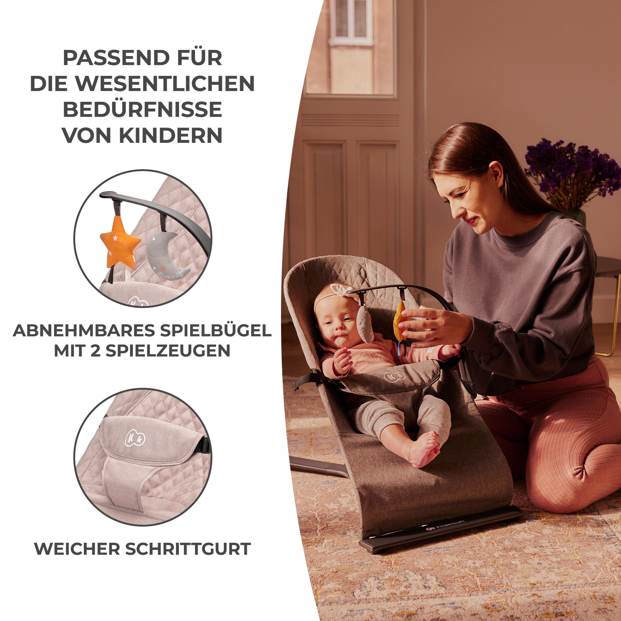 Kinderkraft Babywippe »MIMI«, bis 9 kg