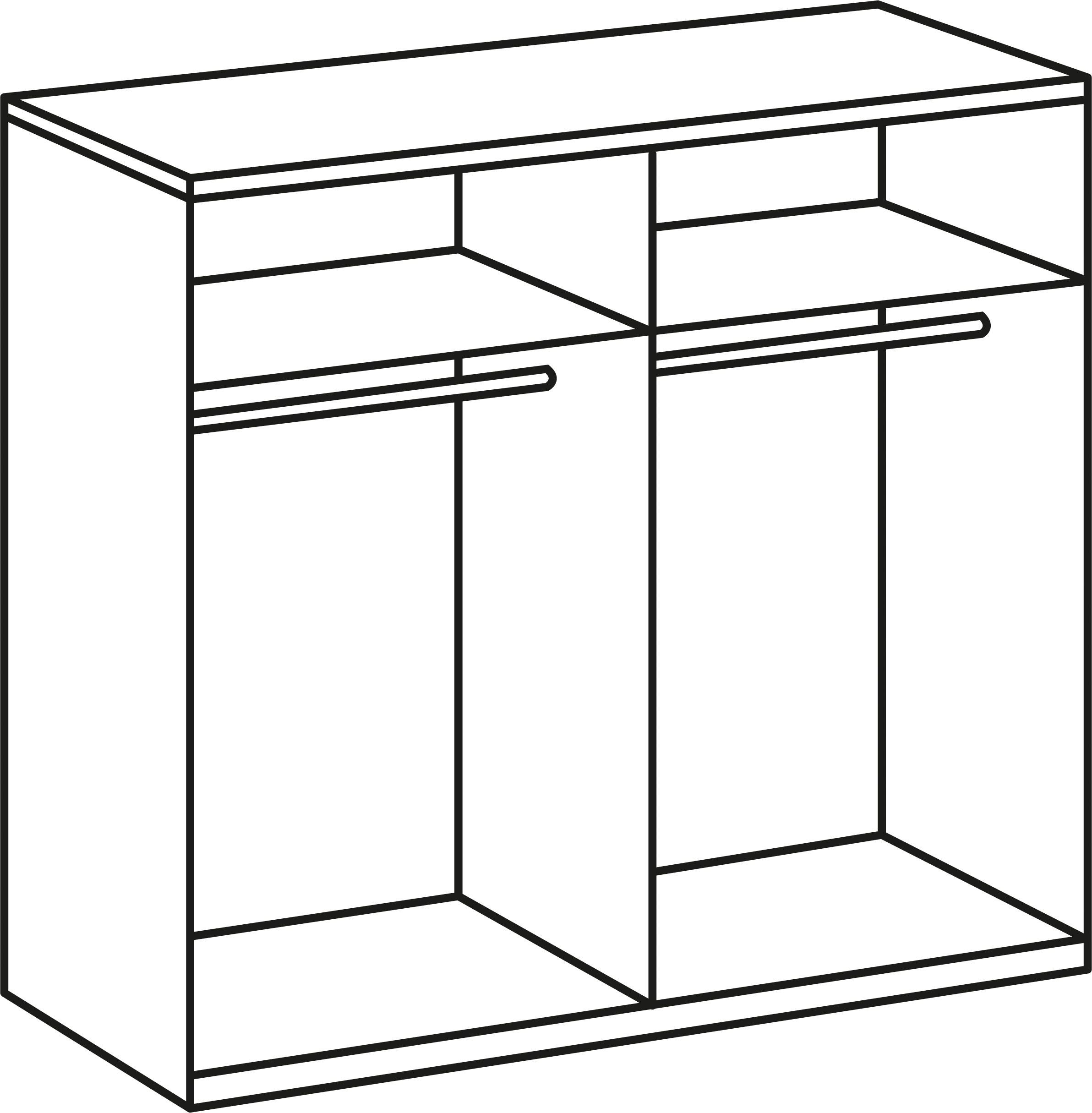 Wimex Kleiderschrank »New York, Wäscheschrank, Garderobe, Aufbewahrung«, in vielen Breiten, individuelles Stauraumwunder, Höhe 208 oder 236cm