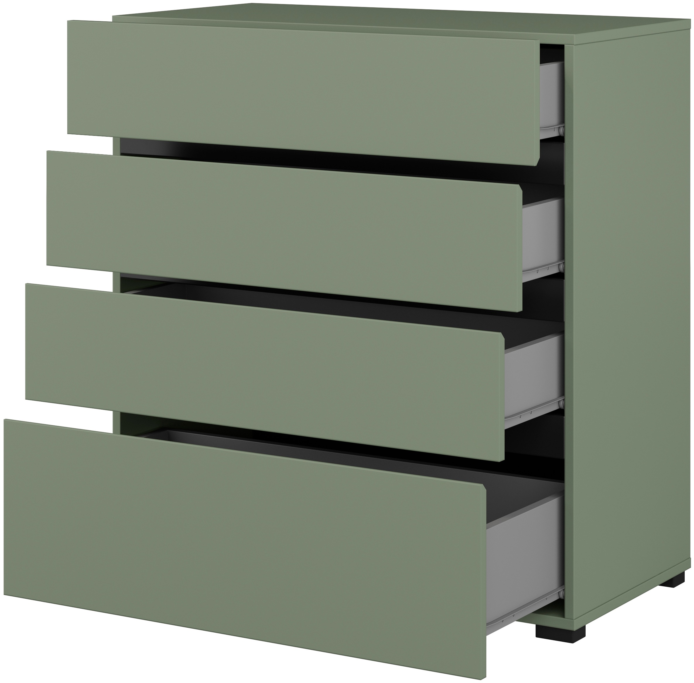 Home affaire Schubkastenkommode »Cross, moderne grifflose Kommode, 80x40x85cm (BxTxH)«, Schubladenschrank, Sideboard mit 4 Schubkasten